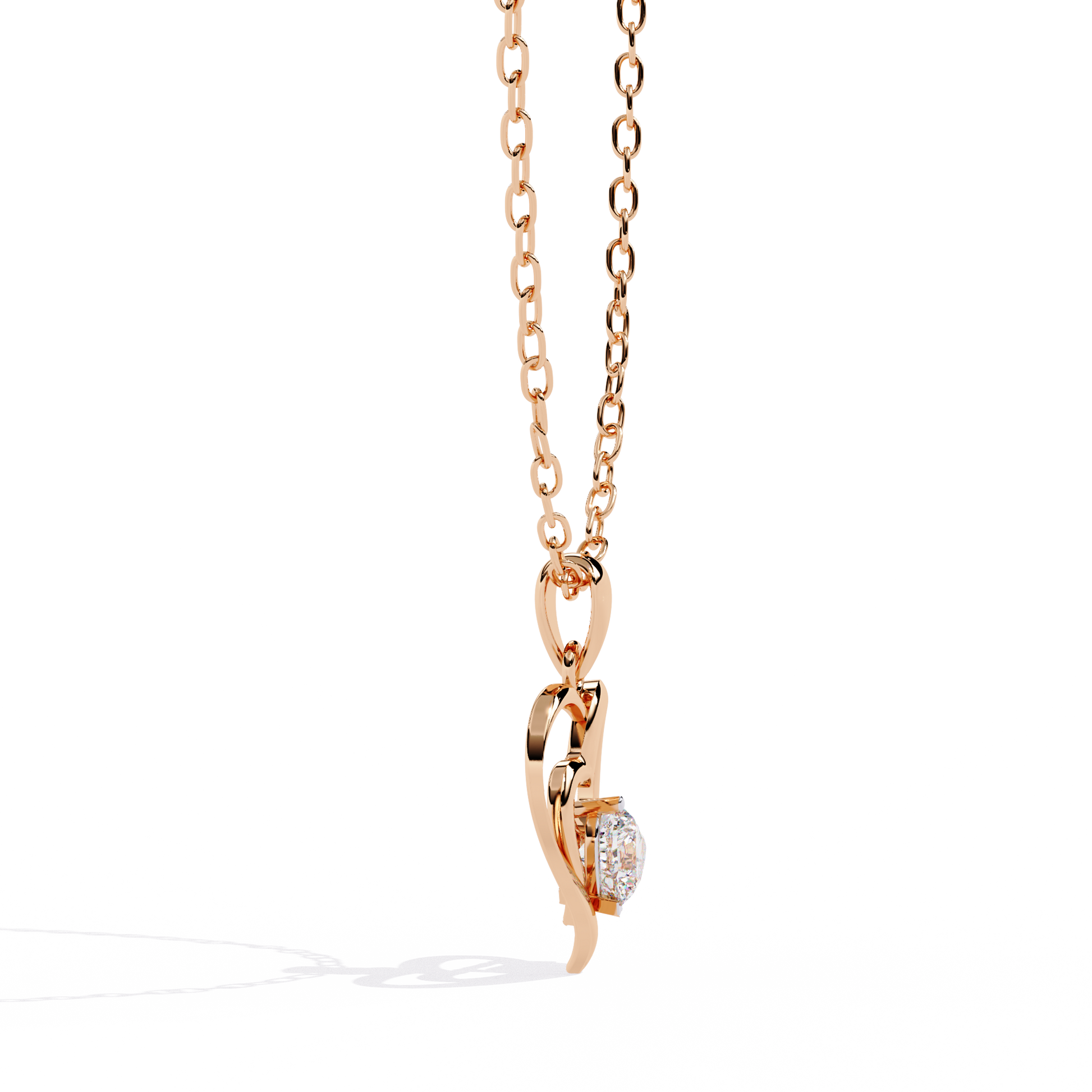 Diamond Pendant – Heart Radiant Cut Diamond in Gold