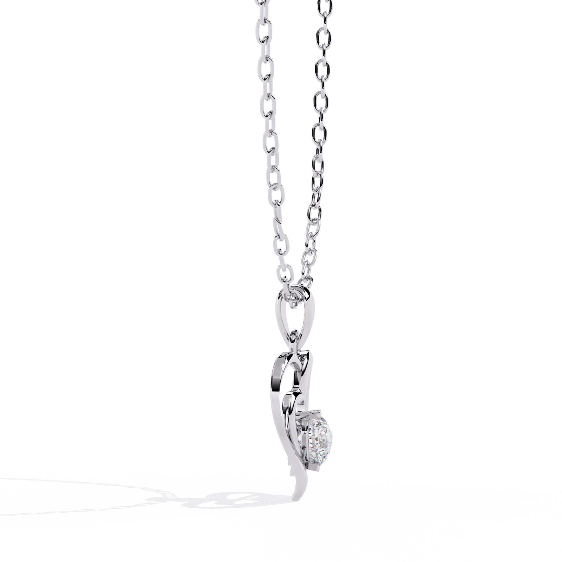 Diamond Pendant – Heart Radiant Cut Diamond in Gold