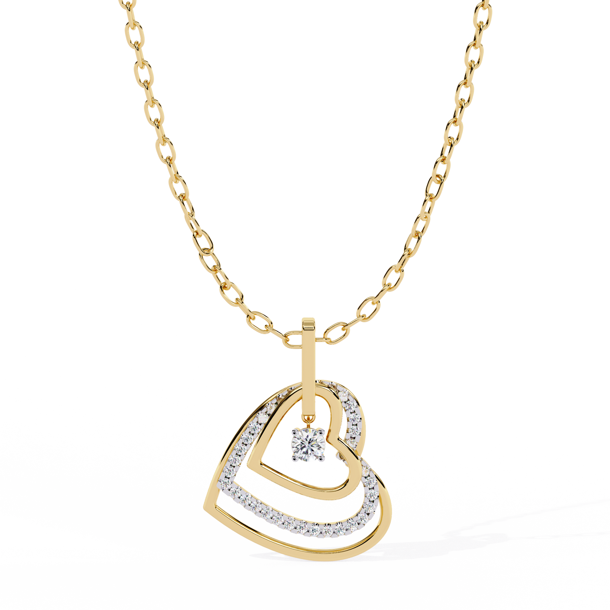 Round Diamond Pendants