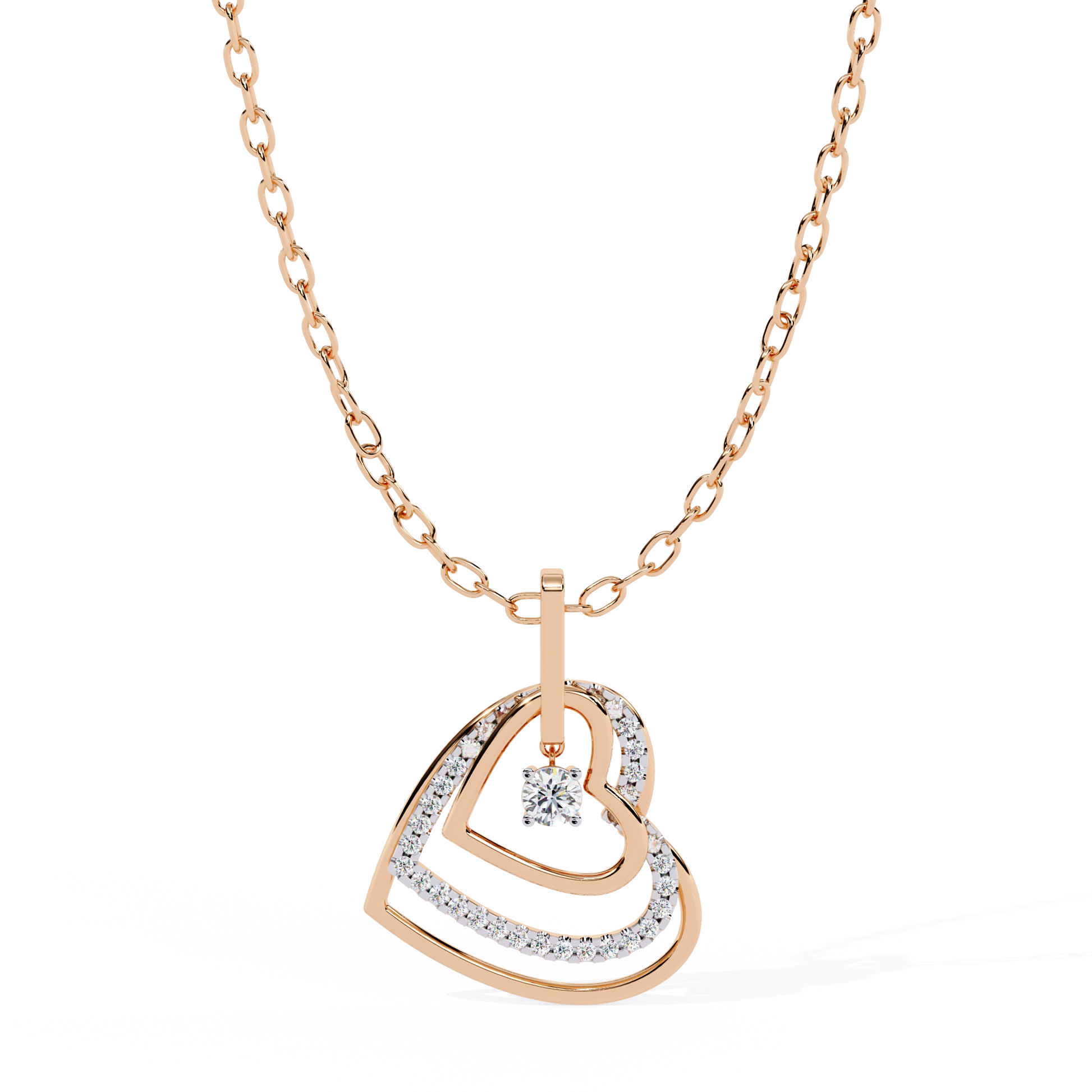 Round Diamond Pendants