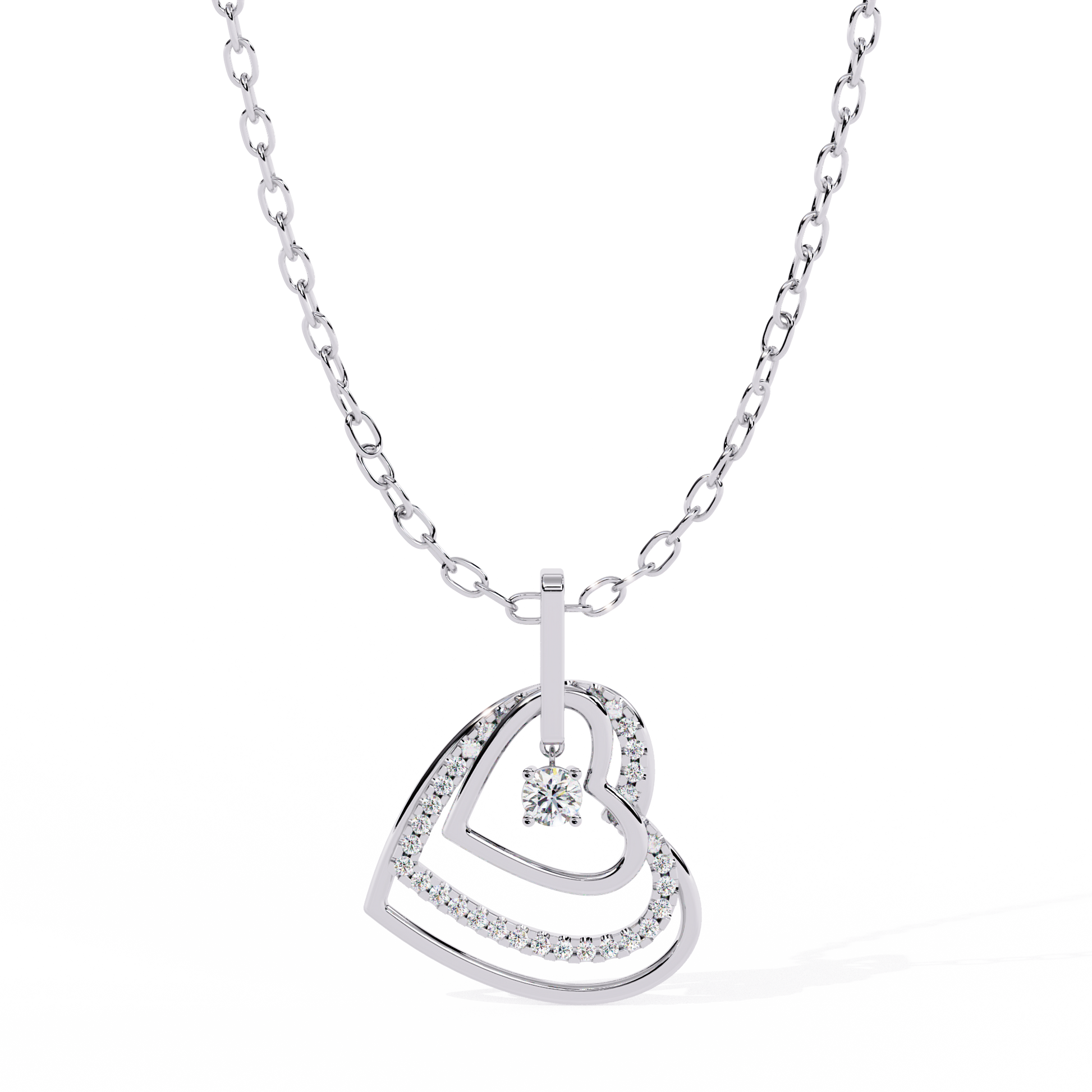 Round Diamond Pendants