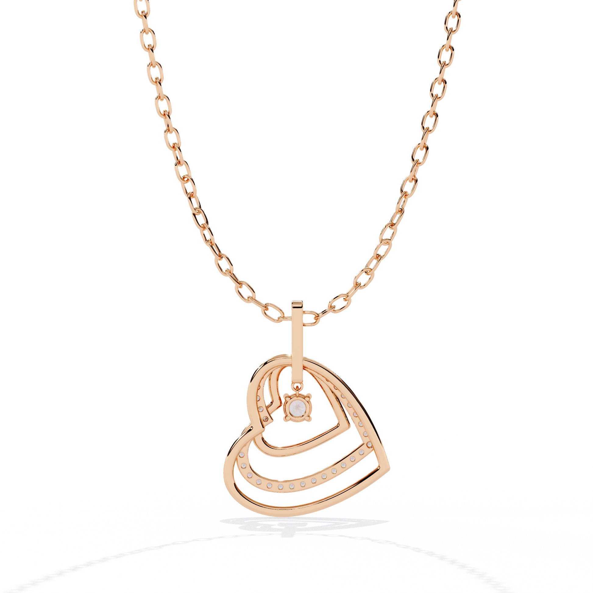 Round Diamond Pendants