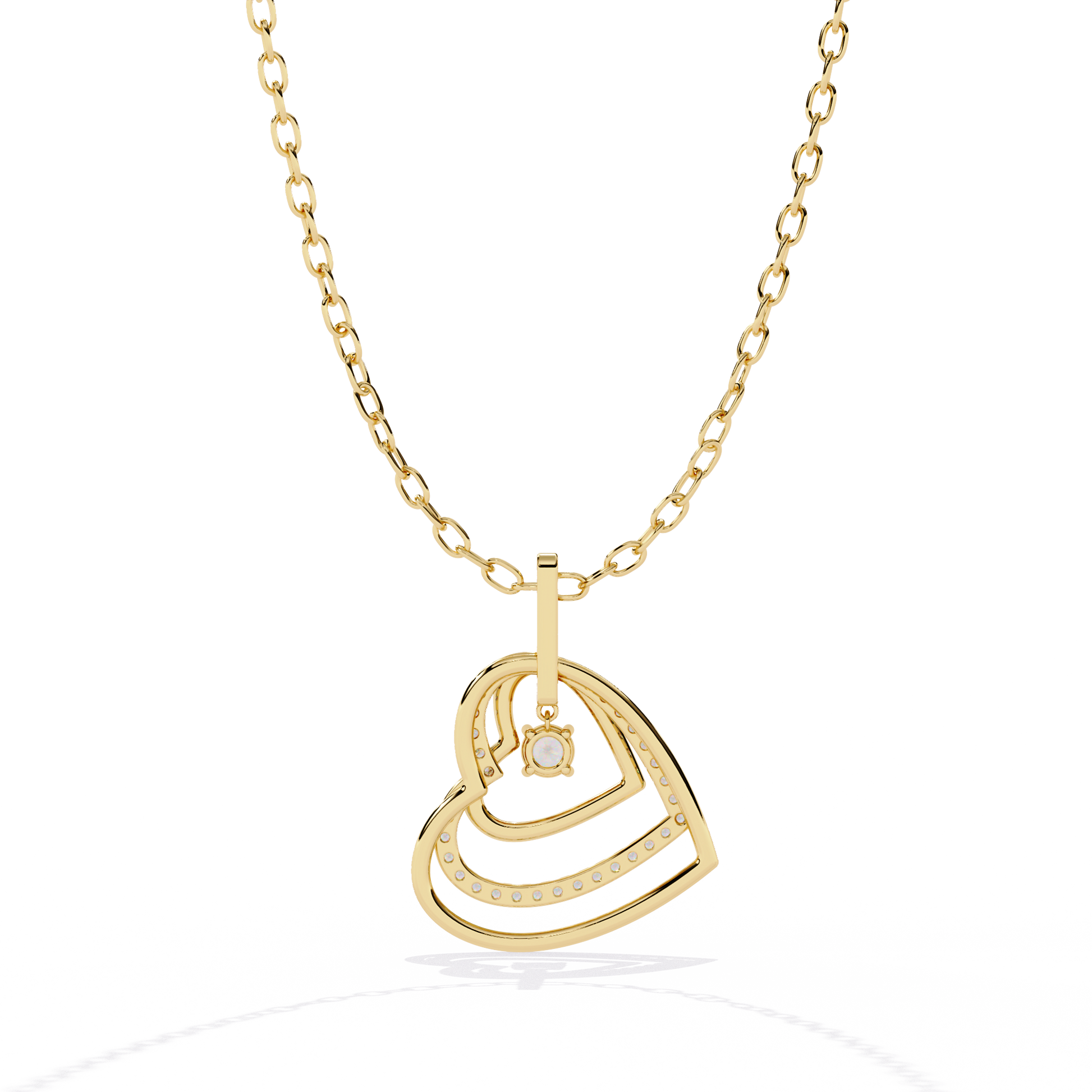 Round Diamond Pendants