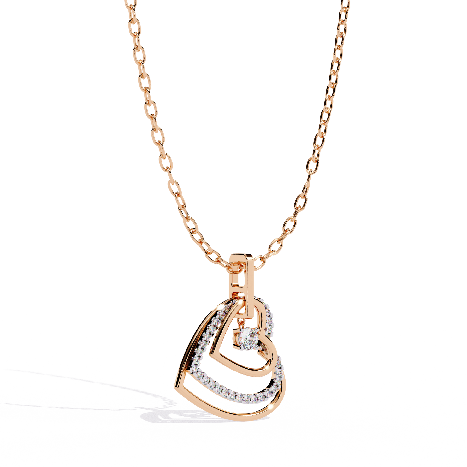 Round Diamond Pendants