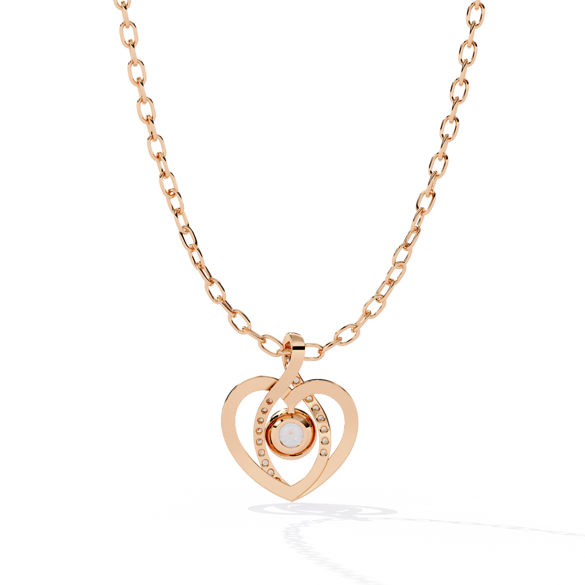 Round Diamond Pendant – Brilliant Round Cut Diamonds in Gold