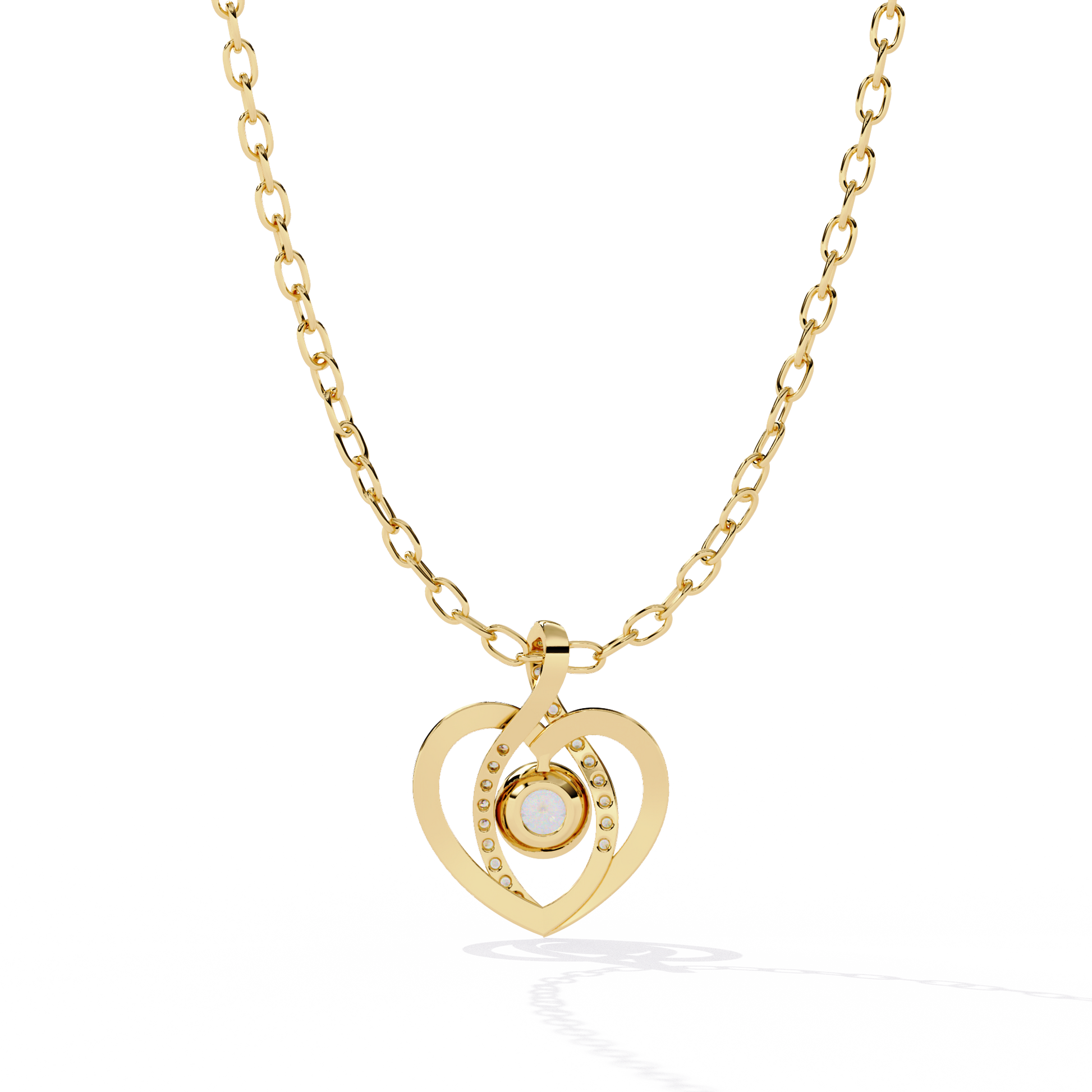 Round Diamond Pendant – Brilliant Round Cut Diamonds in Gold