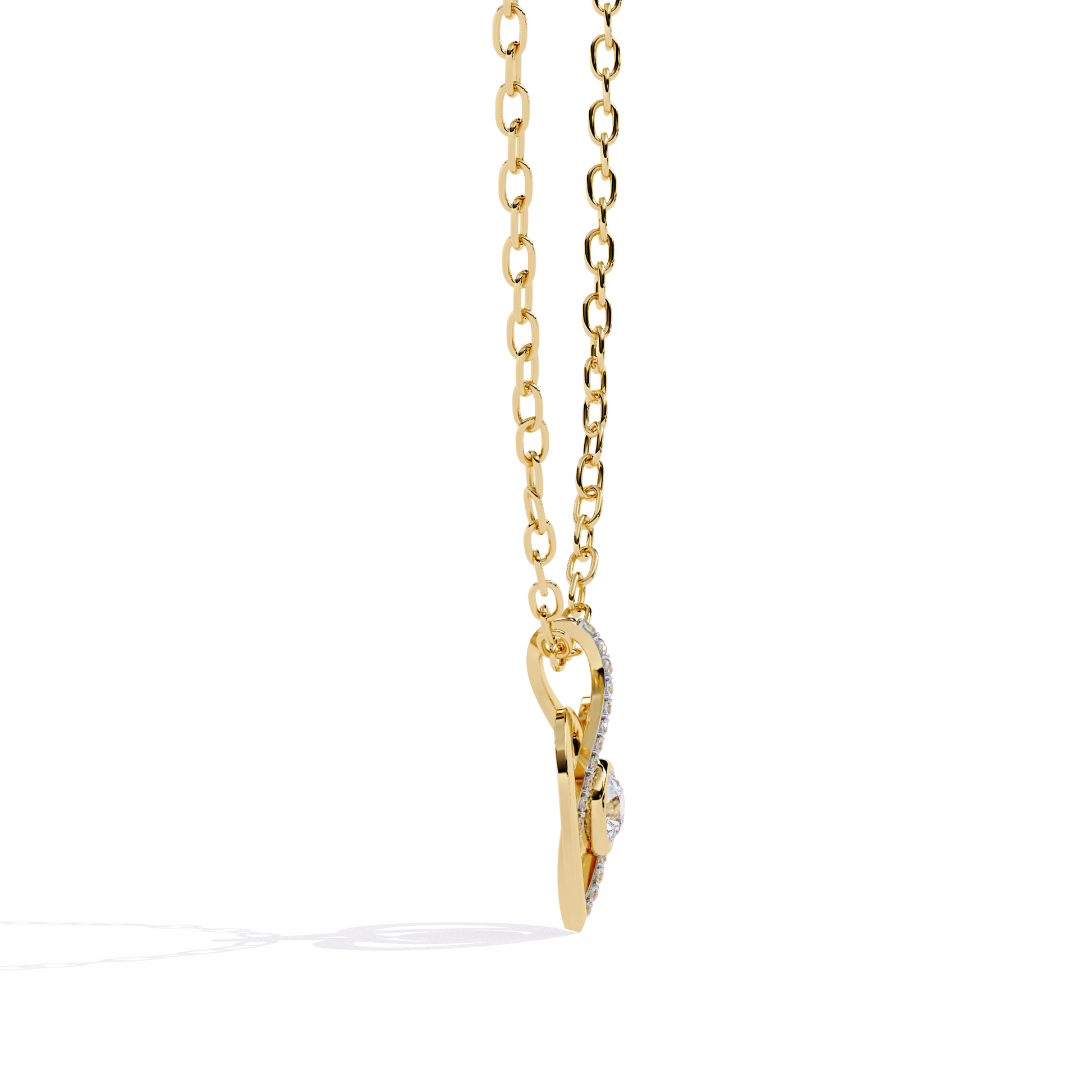 Round Diamond Pendant – Brilliant Round Cut Diamonds in Gold