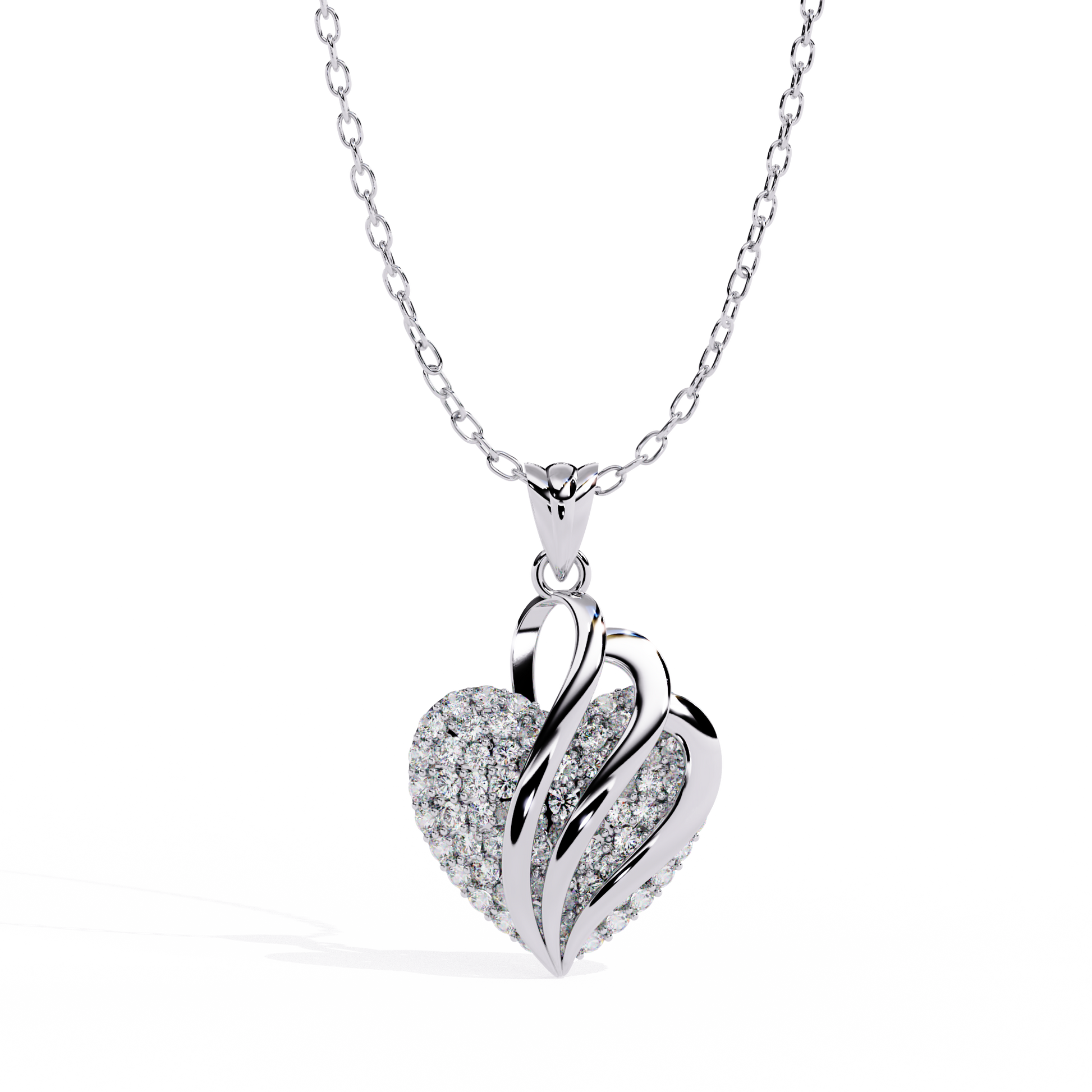 Round Diamond Pendant – Elegant Solitaire Design in Gold