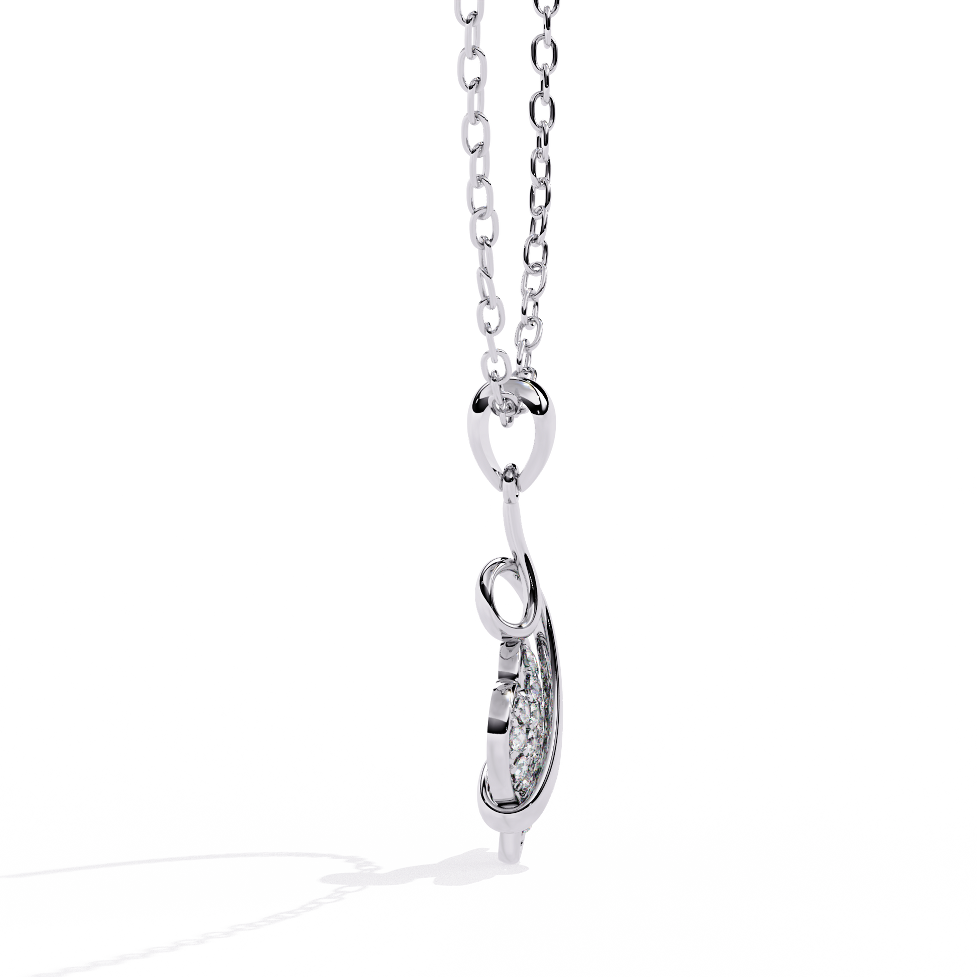 Round Diamond Pendant – Elegant Solitaire Design in Gold