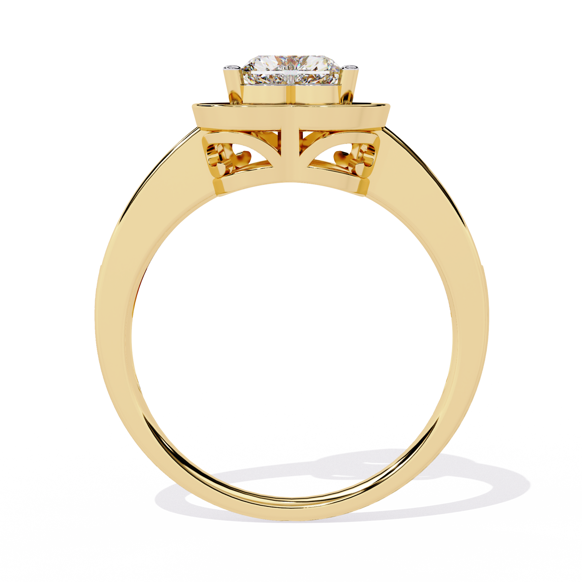 0.59+0.11 Ct heart and round diamond ring for women – lab-grown brilliance