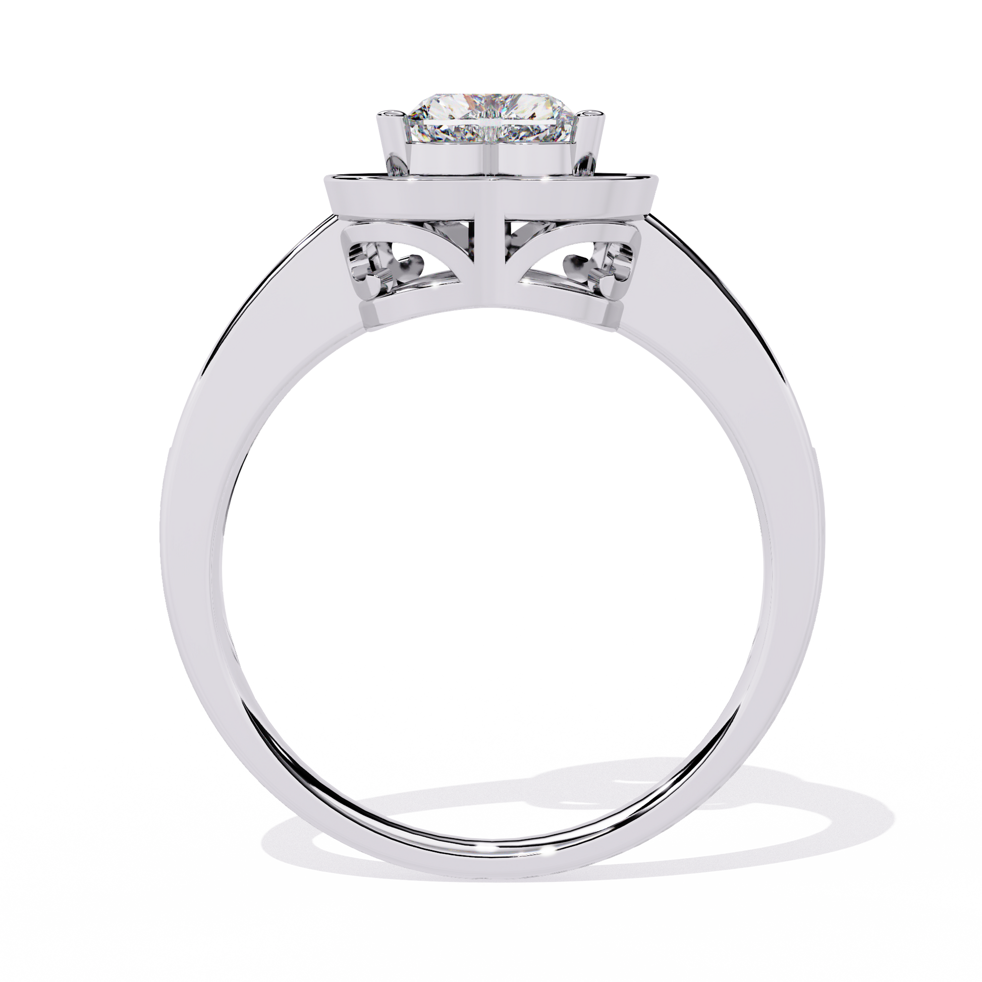 0.59+0.11 Ct heart and round diamond ring for women – lab-grown brilliance