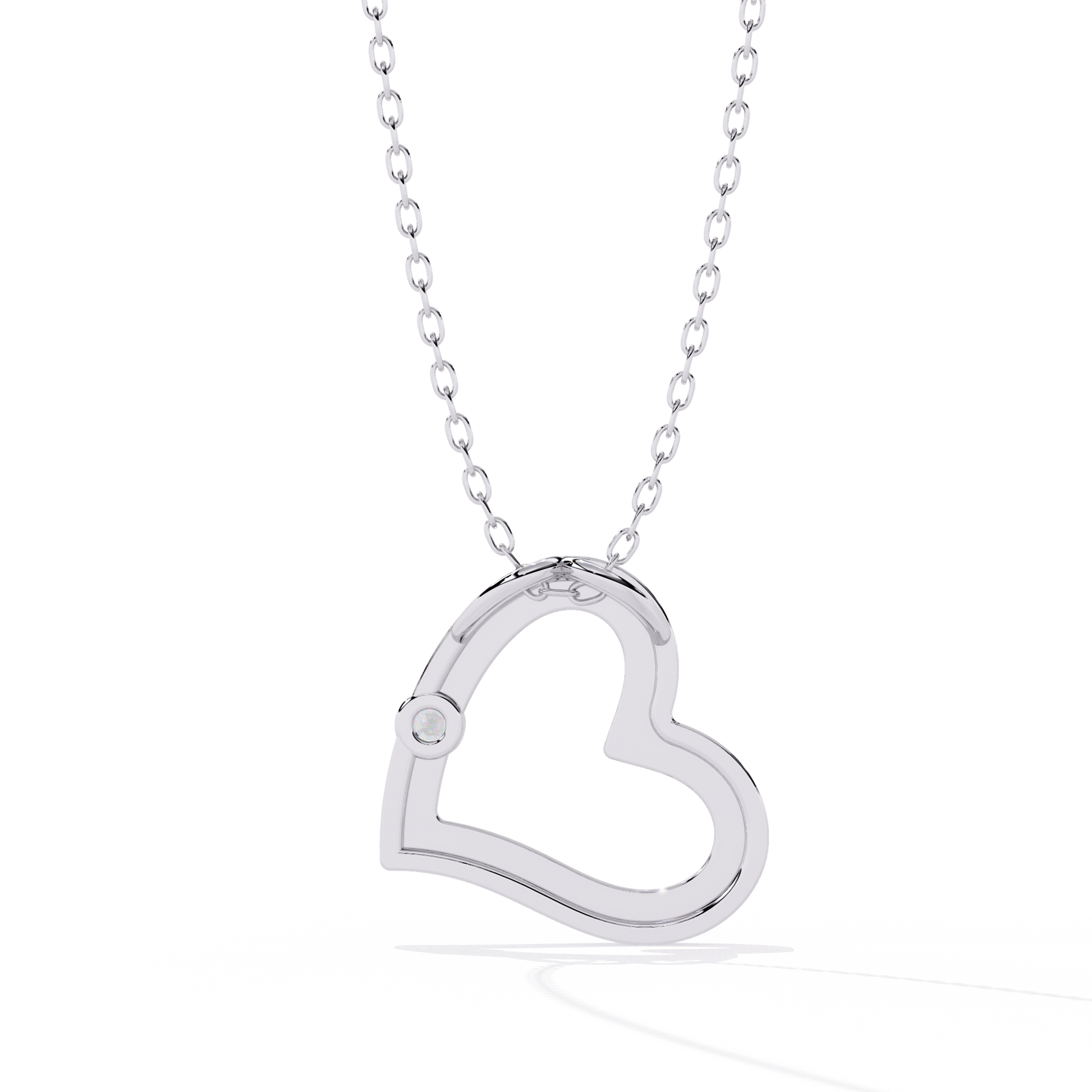 Round Diamond Pendant – Elegant Solitaire Design in Gold