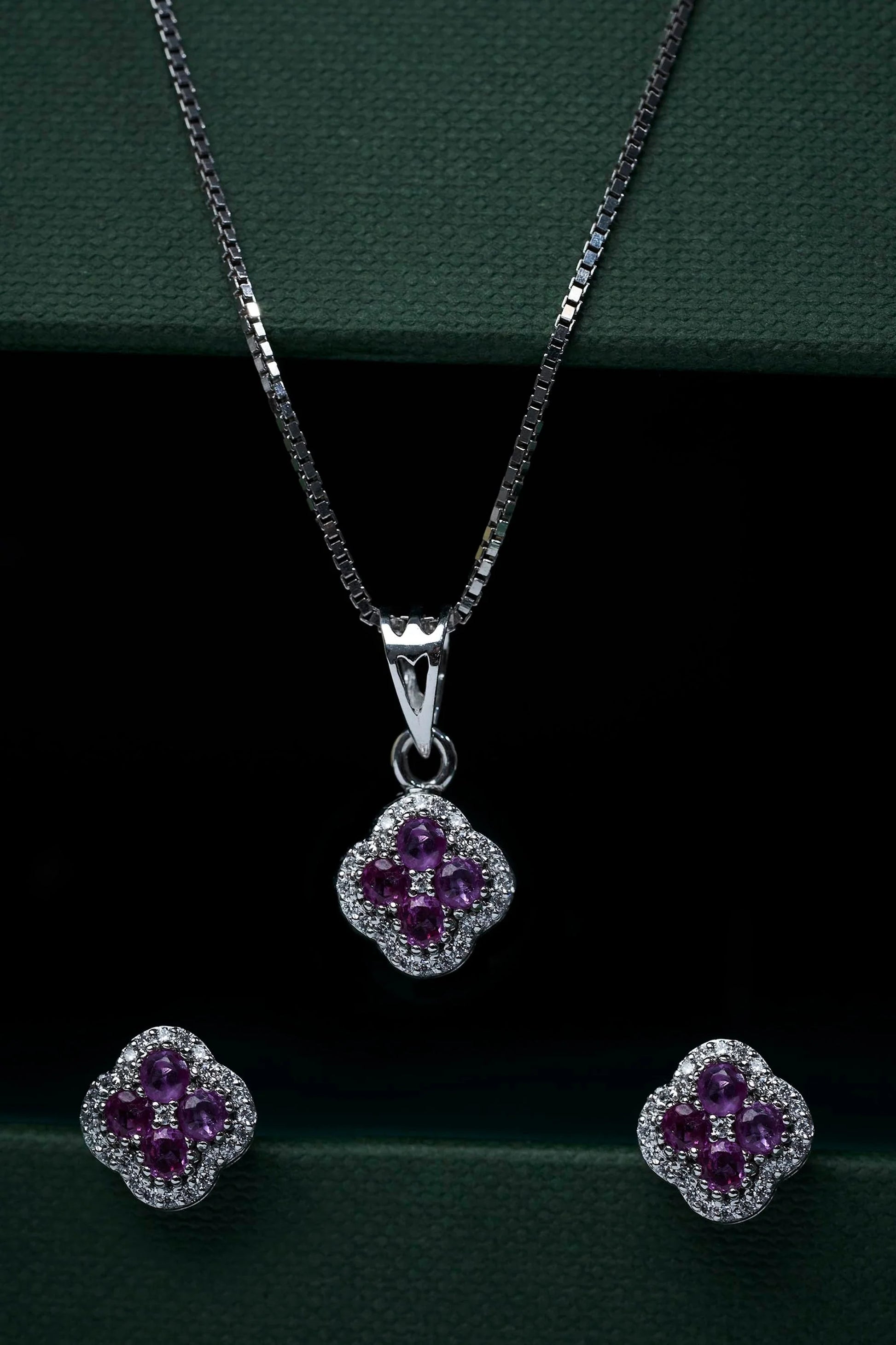 Burma Ruby Pendant Earring