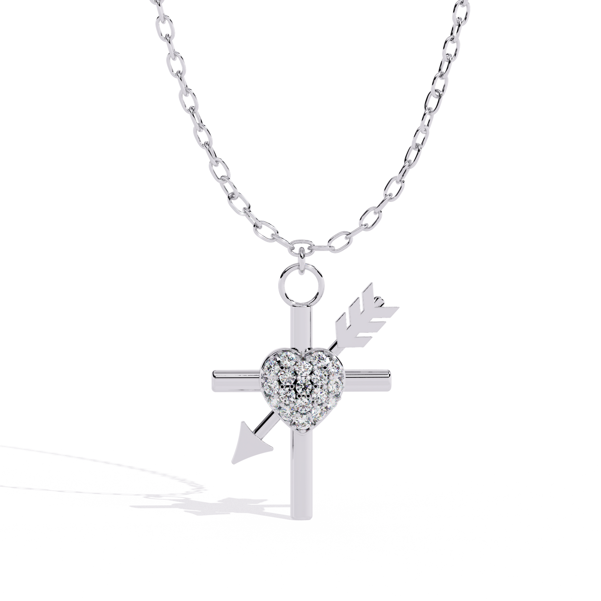 Round Diamond Pendant – Elegant Solitaire Design in Gold