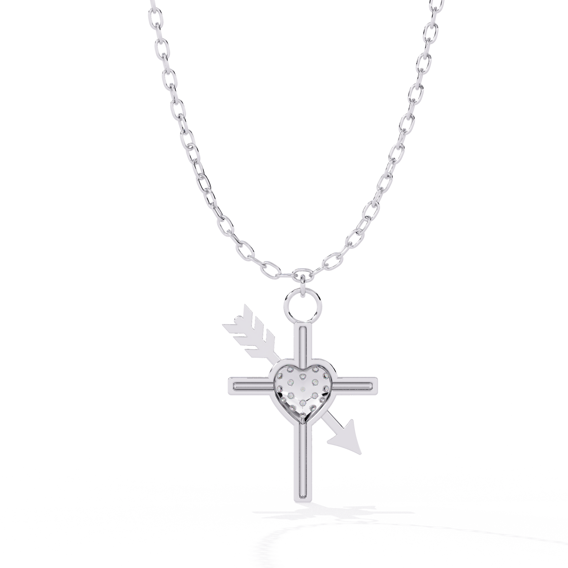 Round Diamond Pendant – Elegant Solitaire Design in Gold