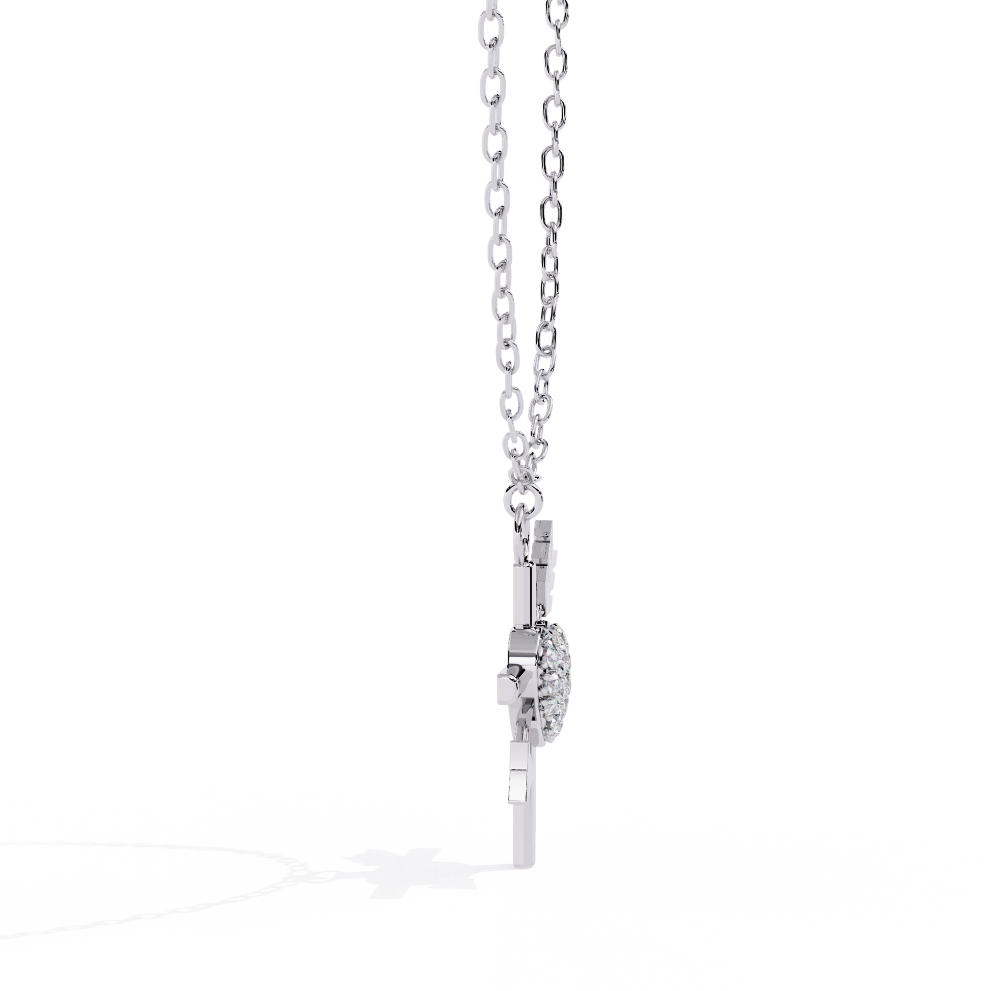 Round Diamond Pendant – Elegant Solitaire Design in Gold