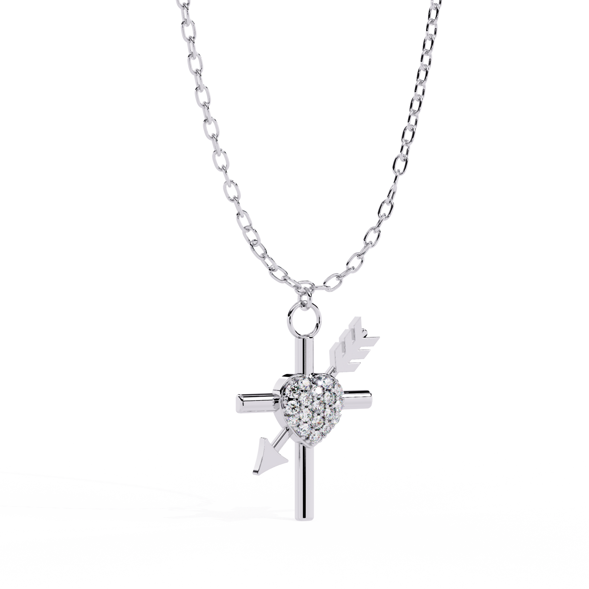 Round Diamond Pendant – Elegant Solitaire Design in Gold