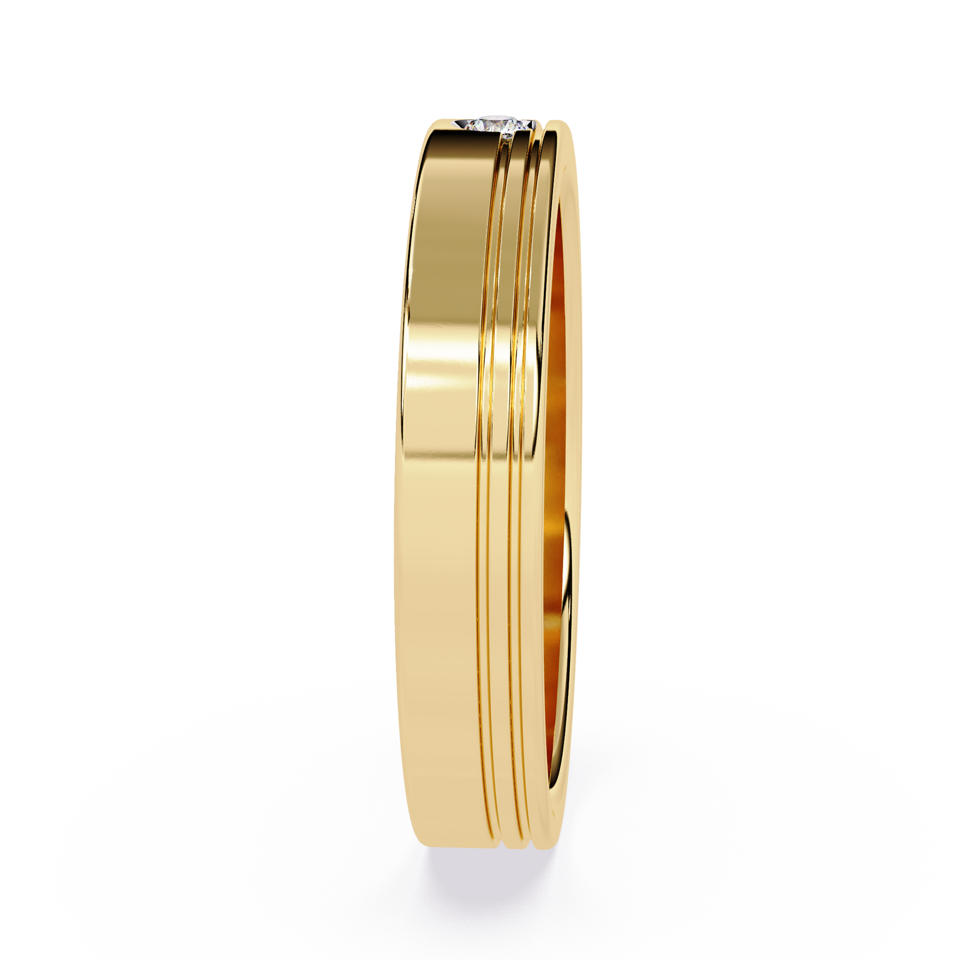 0.3 Ct lab-grown diamond solitaire gold ring for women