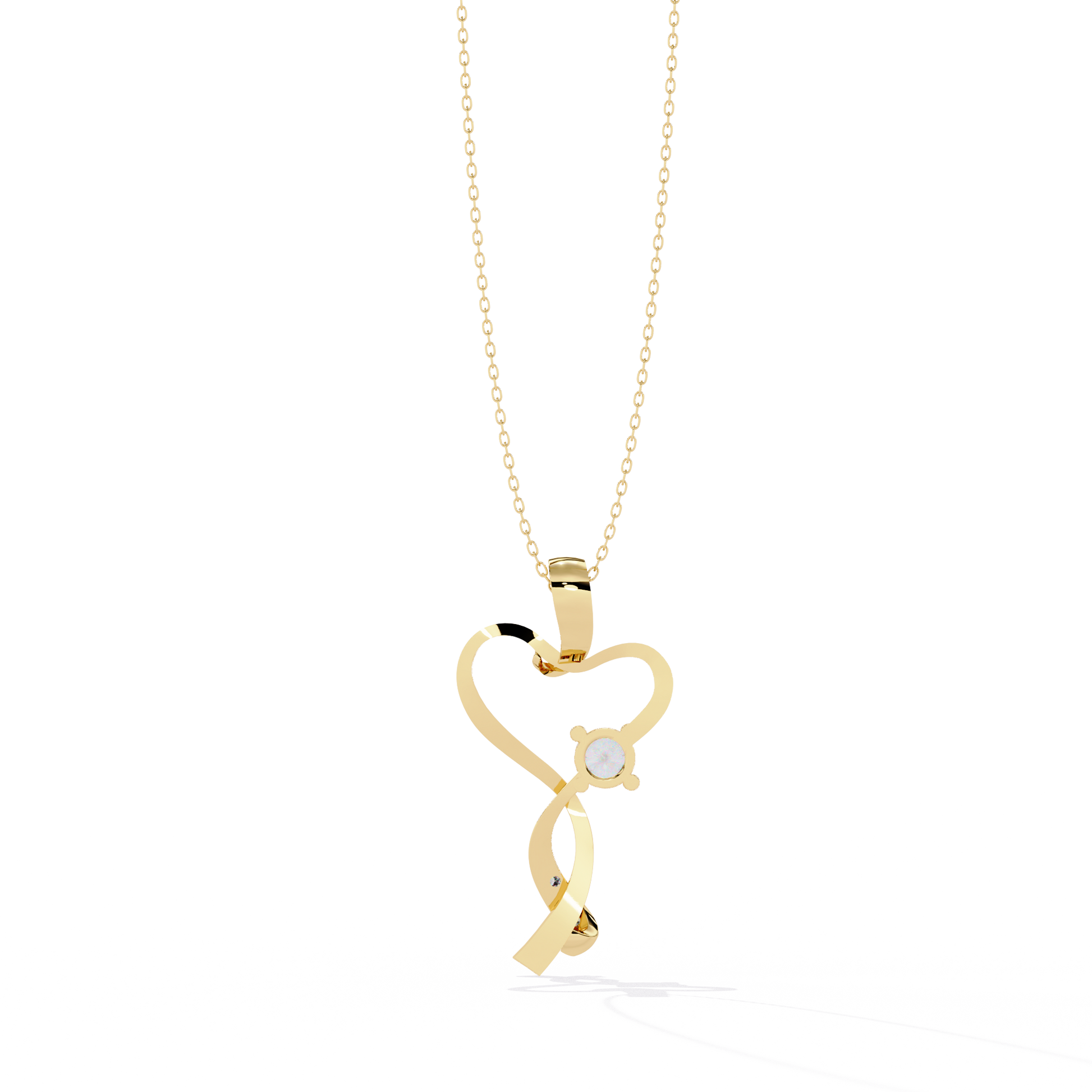 Premium Round Diamond Pendant – Brilliant Round Cut Diamonds in Gold