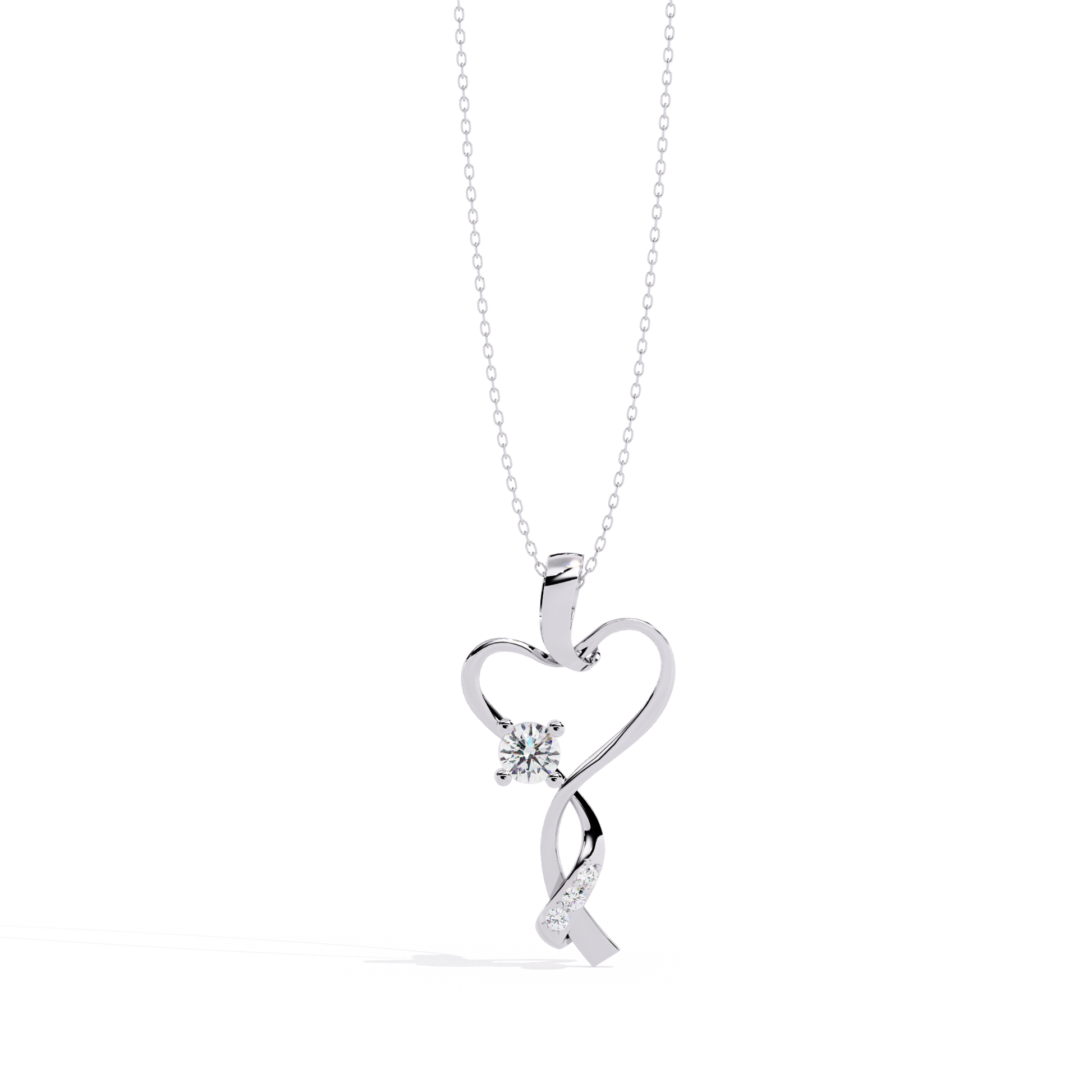 Premium Round Diamond Pendant – Brilliant Round Cut Diamonds in Gold