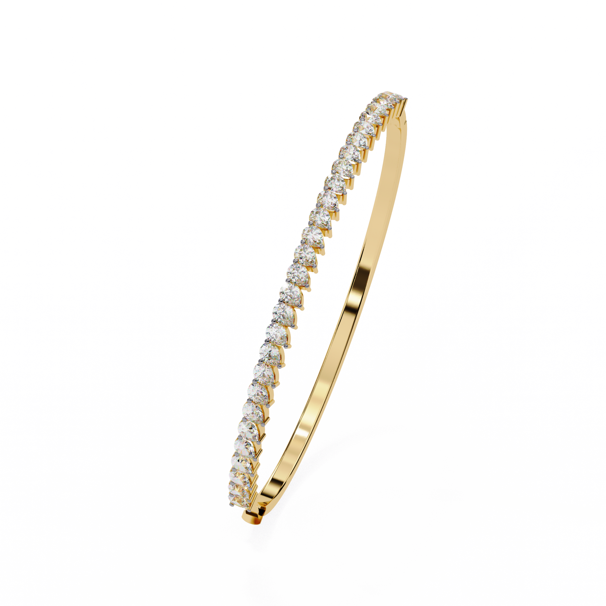 Premium Pear Diamond Bracelet – Elegant Diamond-Studded Gold Bracelet