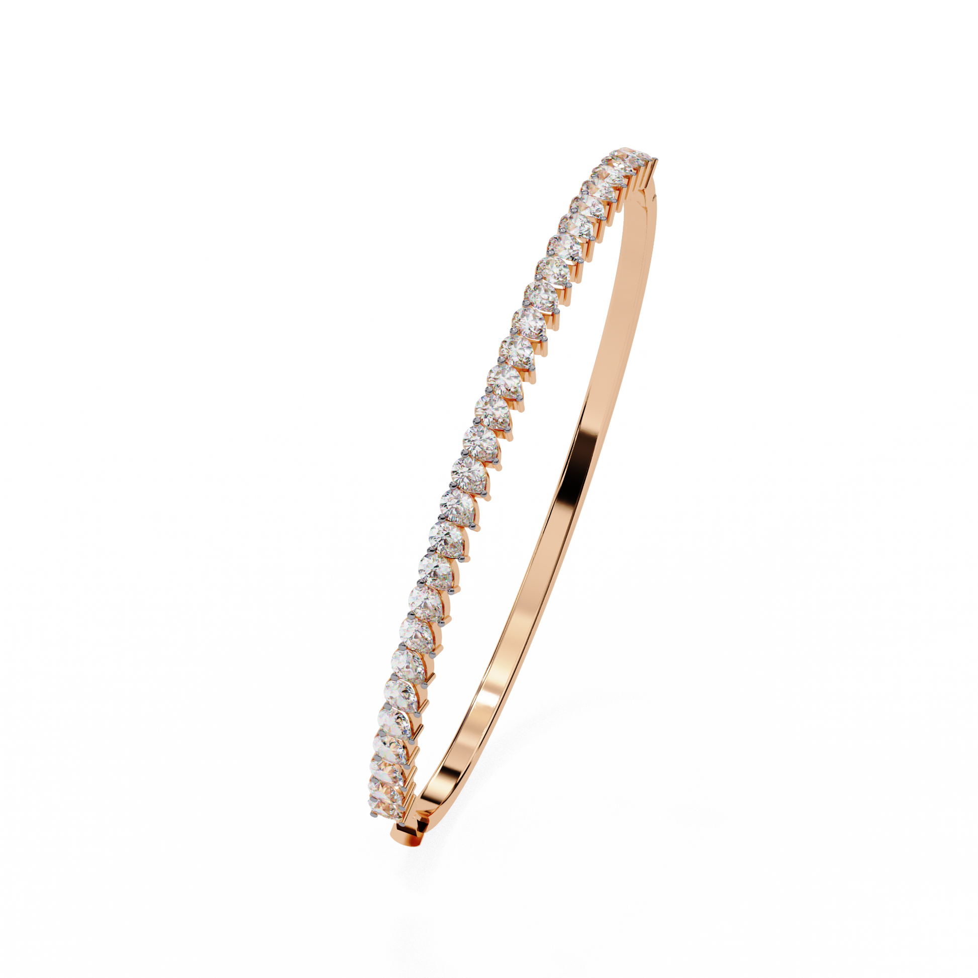 Premium Pear Diamond Bracelet – Elegant Diamond-Studded Gold Bracelet