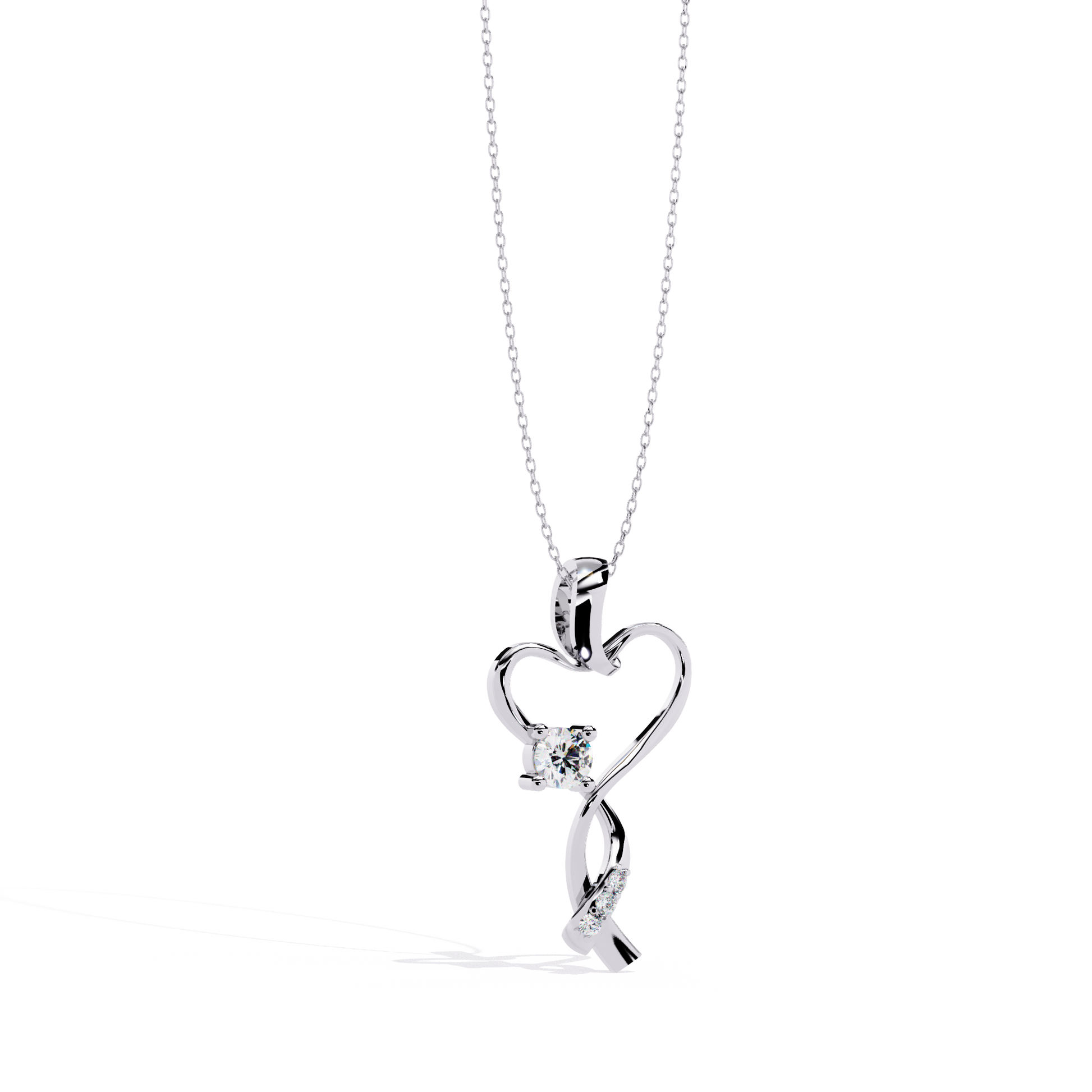 Premium Round Diamond Pendant – Brilliant Round Cut Diamonds in Gold