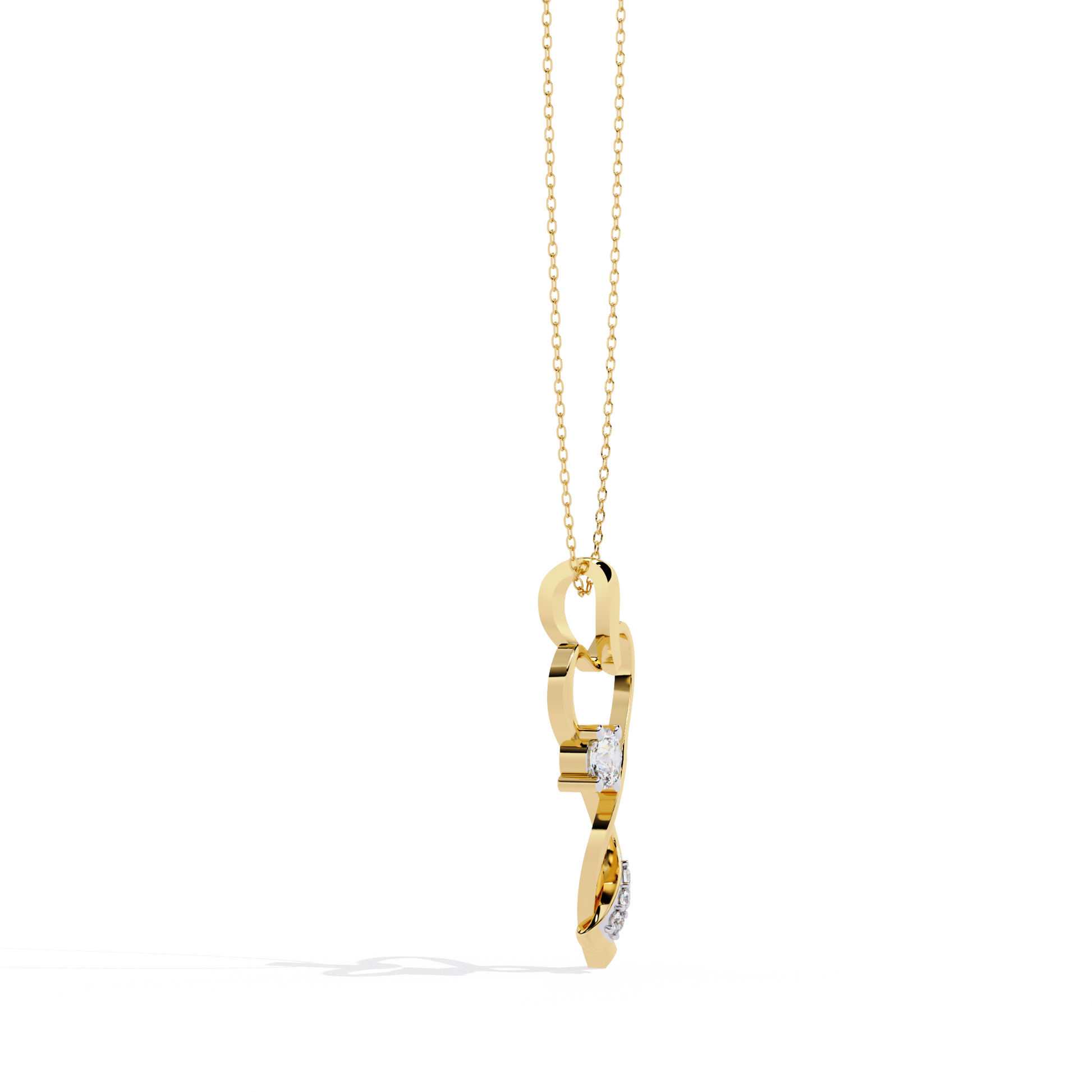 Premium Round Diamond Pendant – Brilliant Round Cut Diamonds in Gold