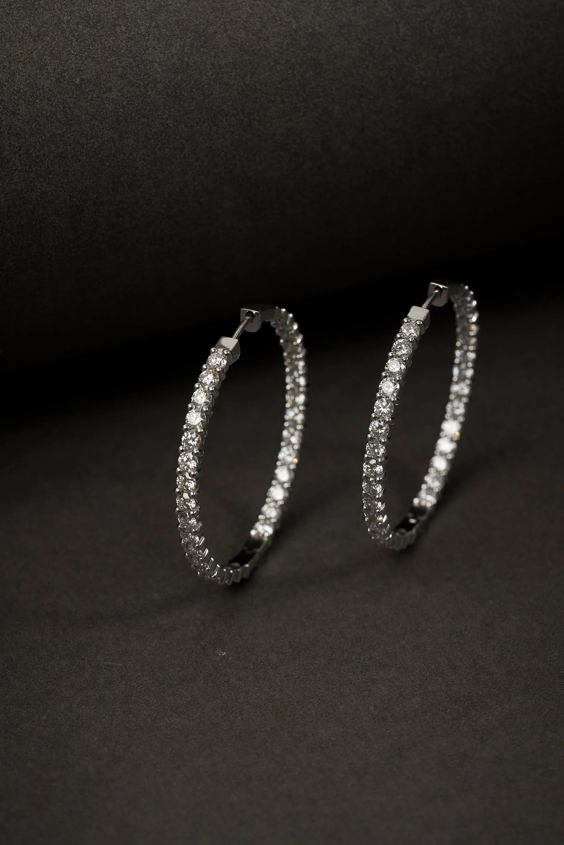 Diamond Hoops Earring