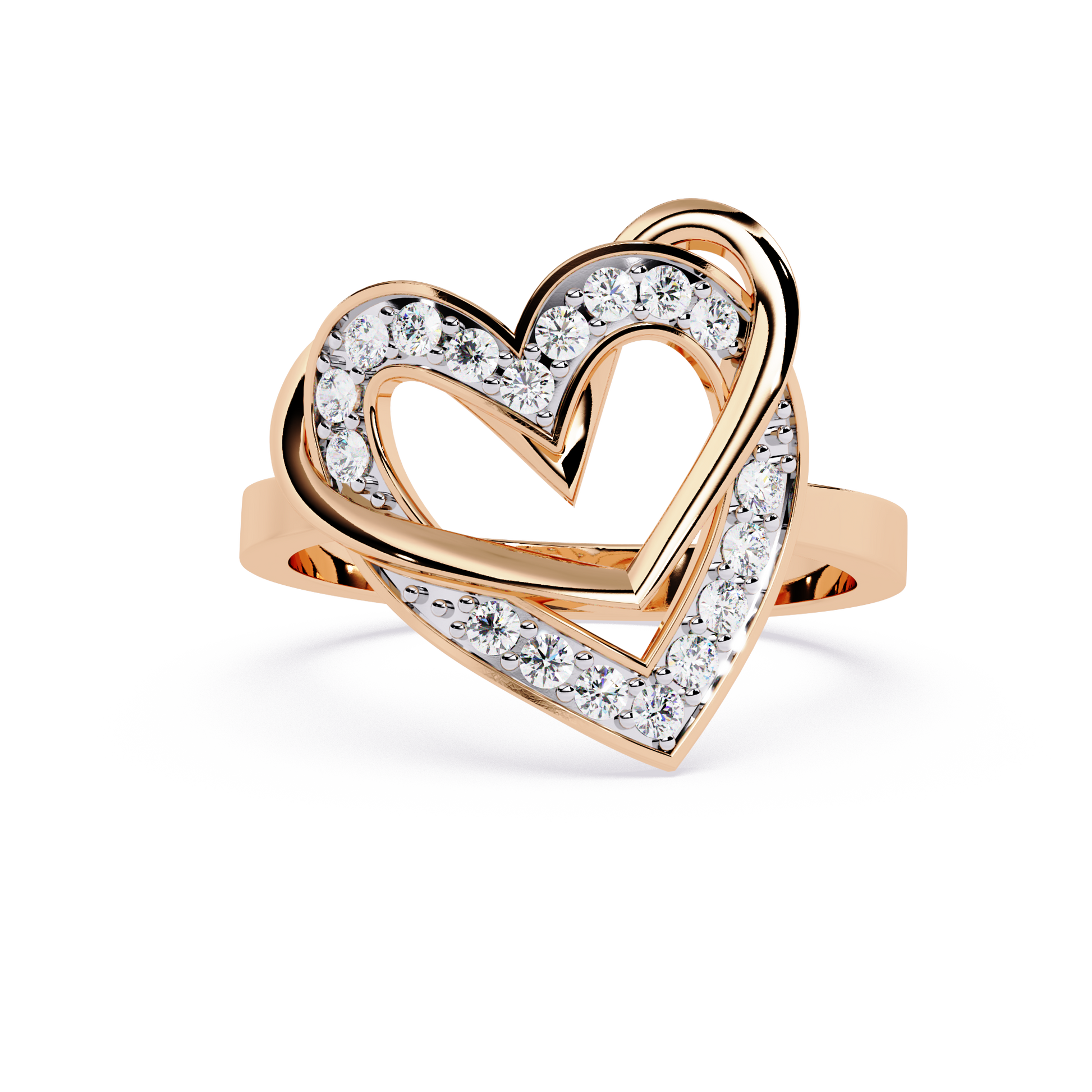 0.02 Ct minimalist lab-grown diamond gold ring for women