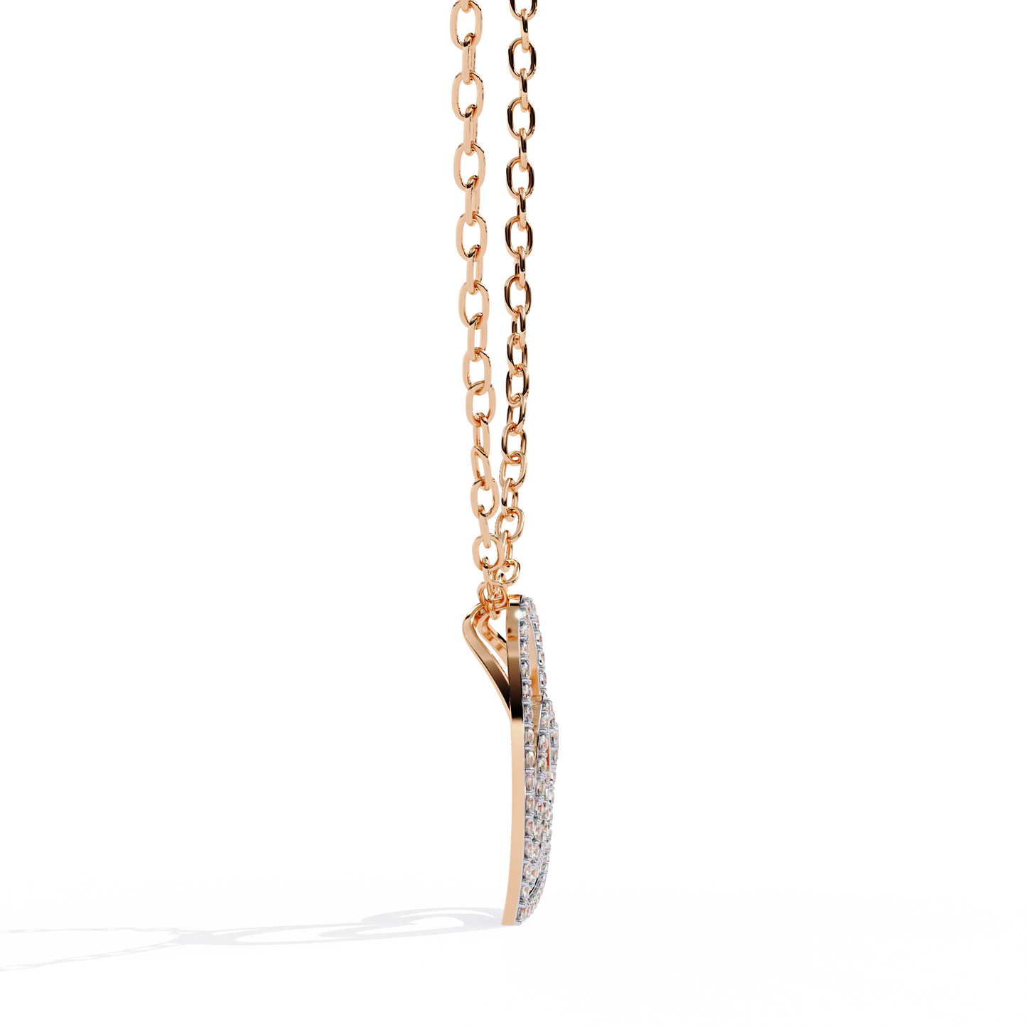 Elegant Open Double Heart Lab Grown Diamond Pendant