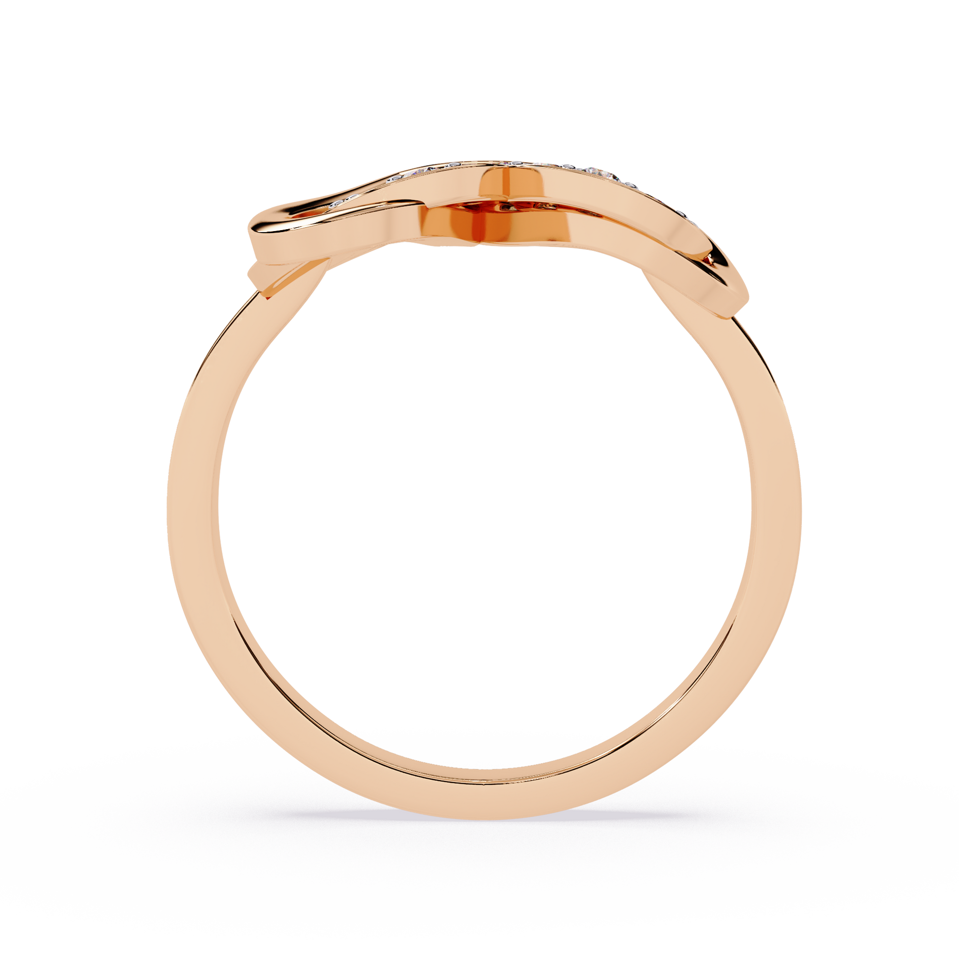0.02 Ct minimalist lab-grown diamond gold ring for women