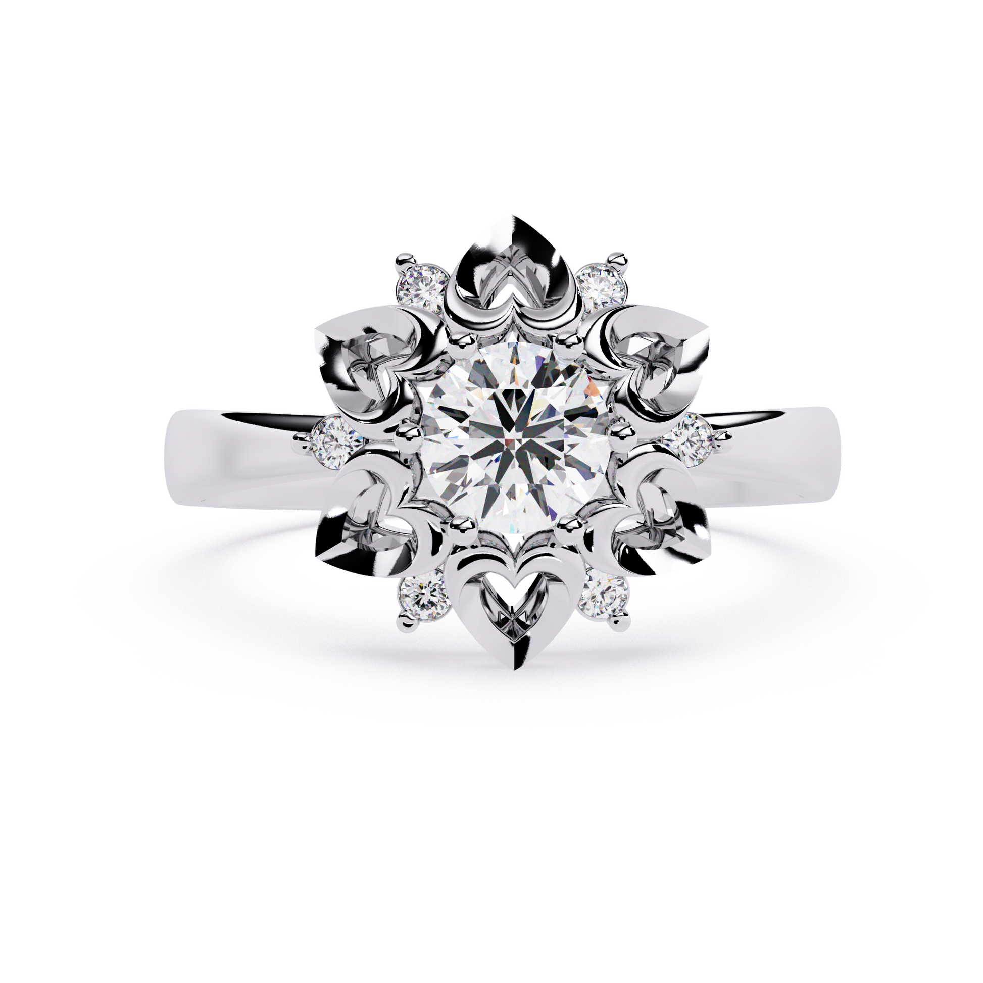 0.28 carat round lab grown diamond ring with minimal gold band.