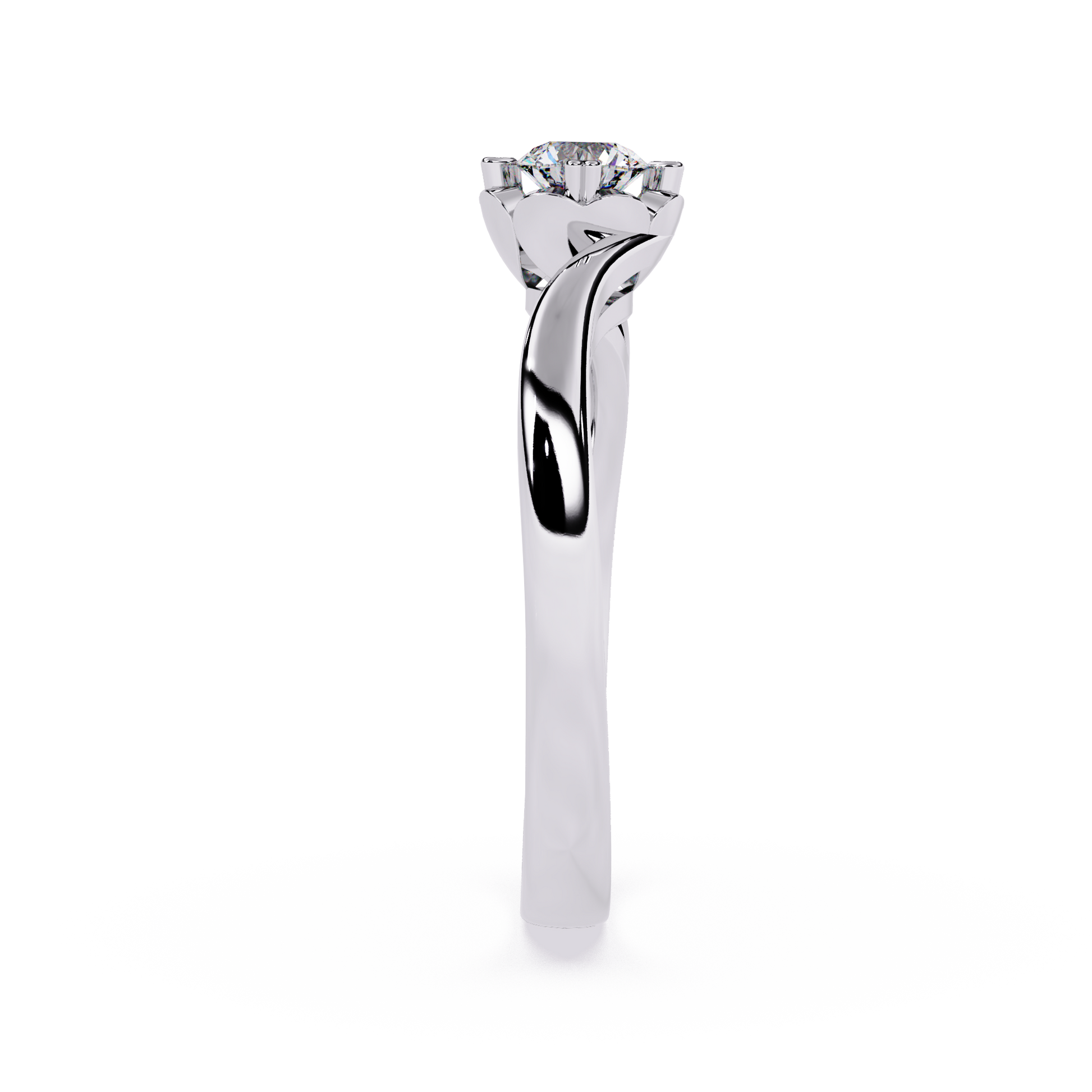 0.24 Ct round diamond ring for women – minimal and elegant