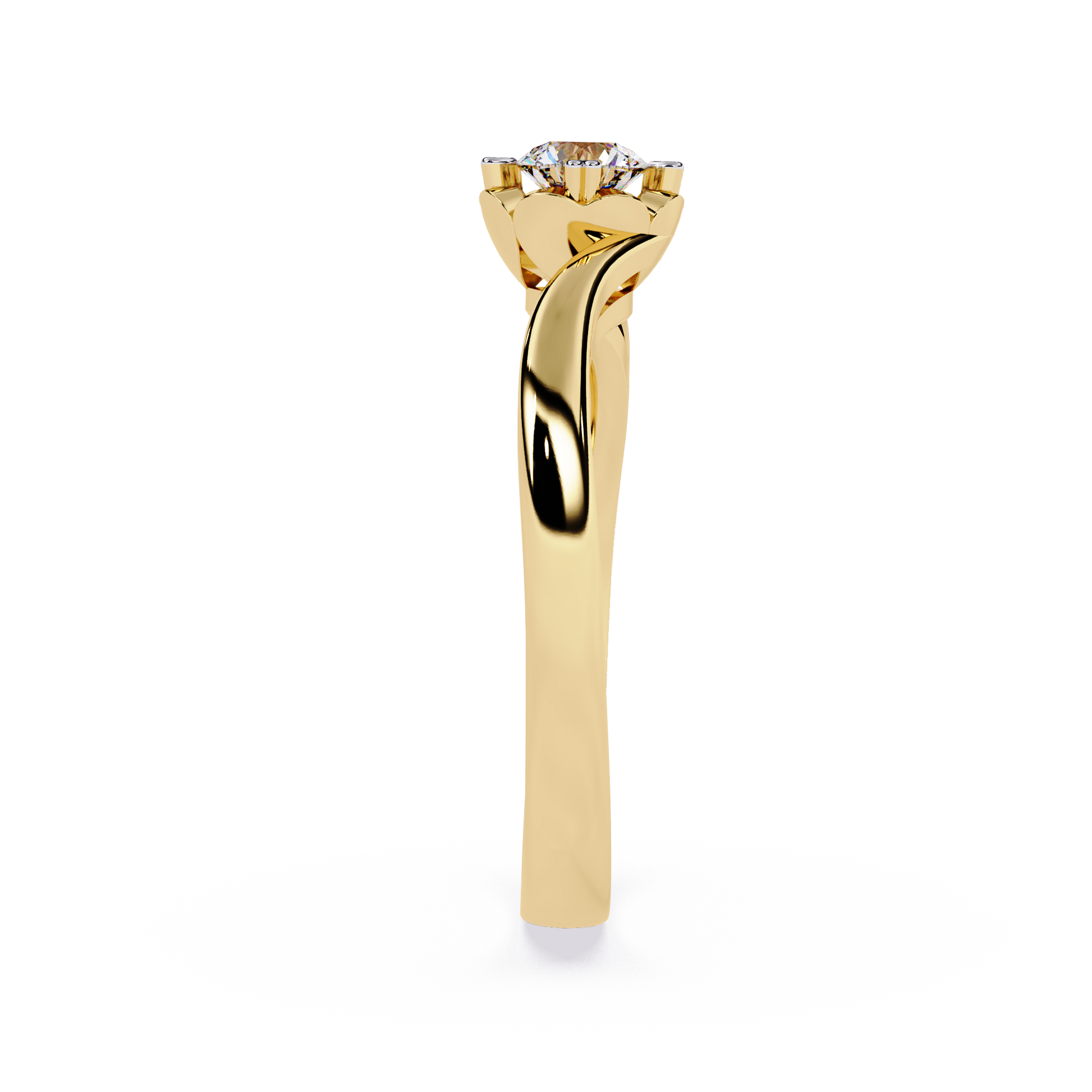 0.24 Ct round diamond ring for women – minimal and elegant