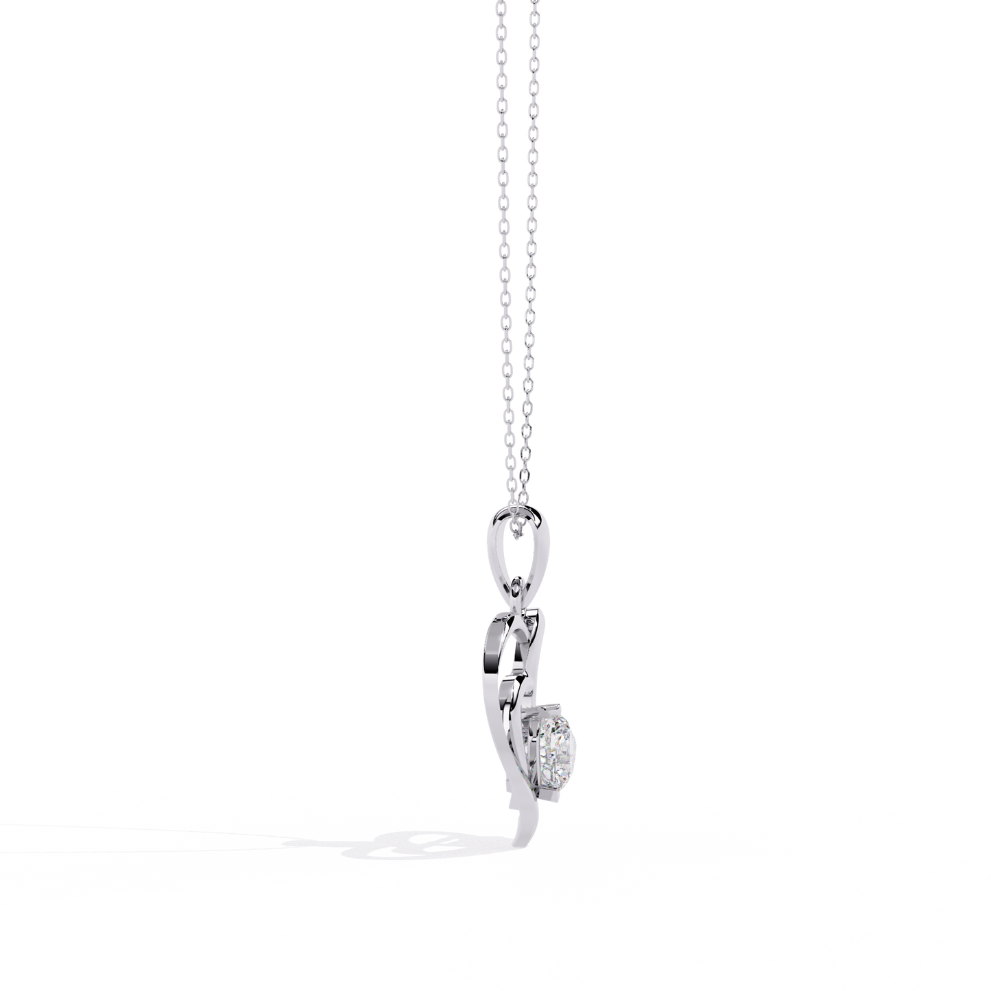 Premium Diamond Pendant – Heart Radiant Cut Diamond in Gold