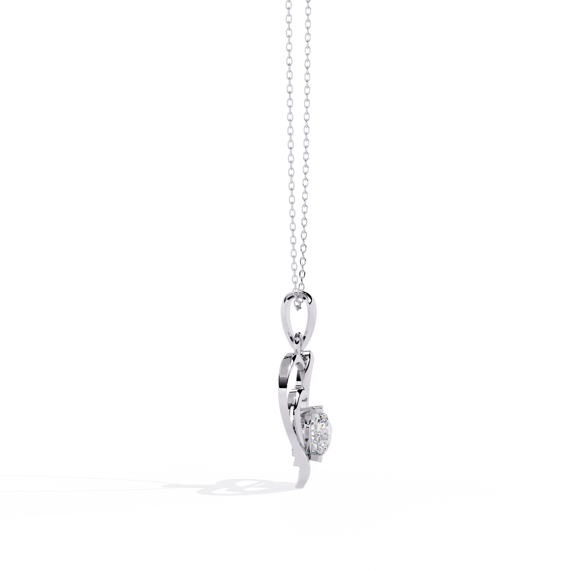 Premium Diamond Pendant – Heart Radiant Cut Diamond in Gold