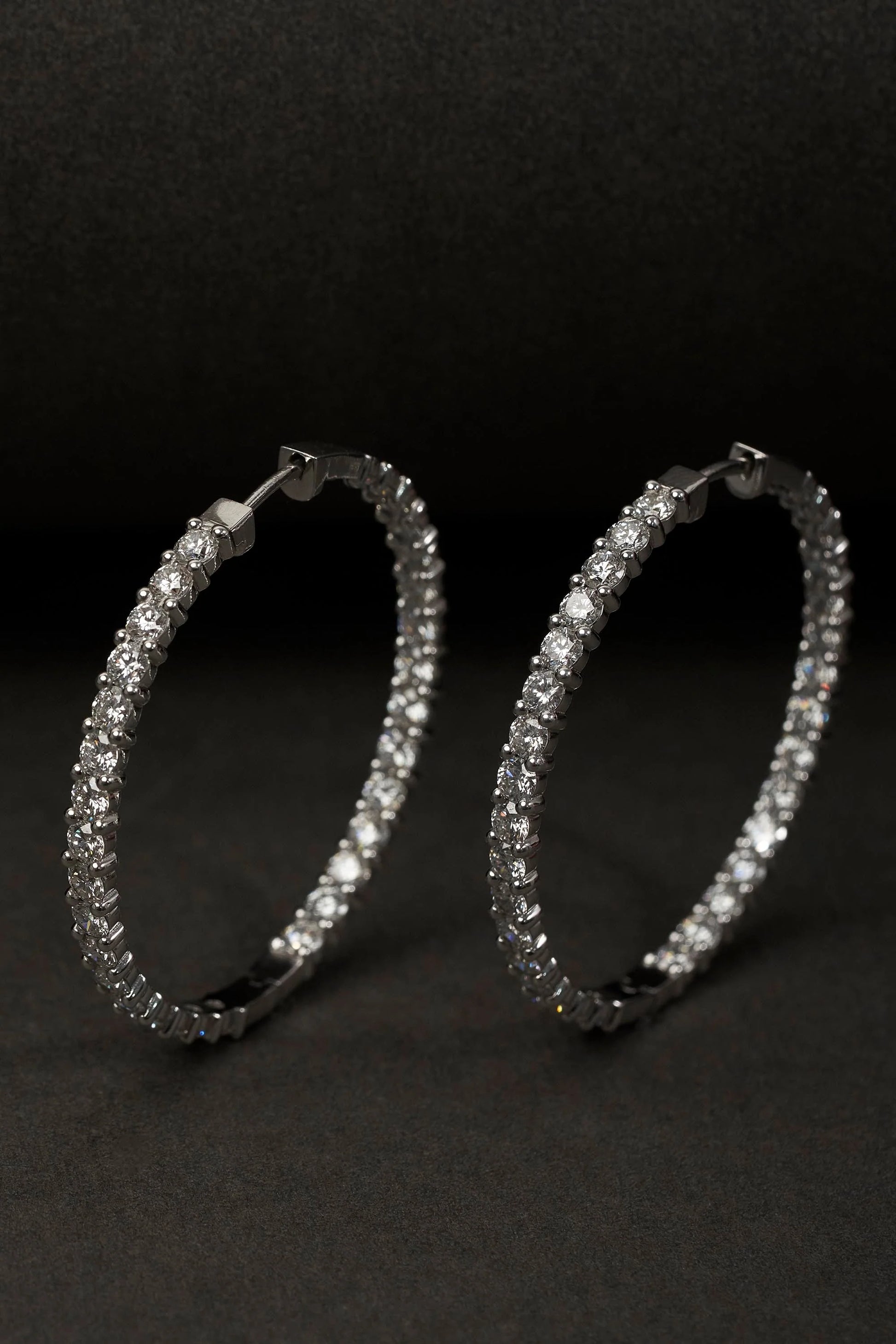 Diamond Hoops Earring