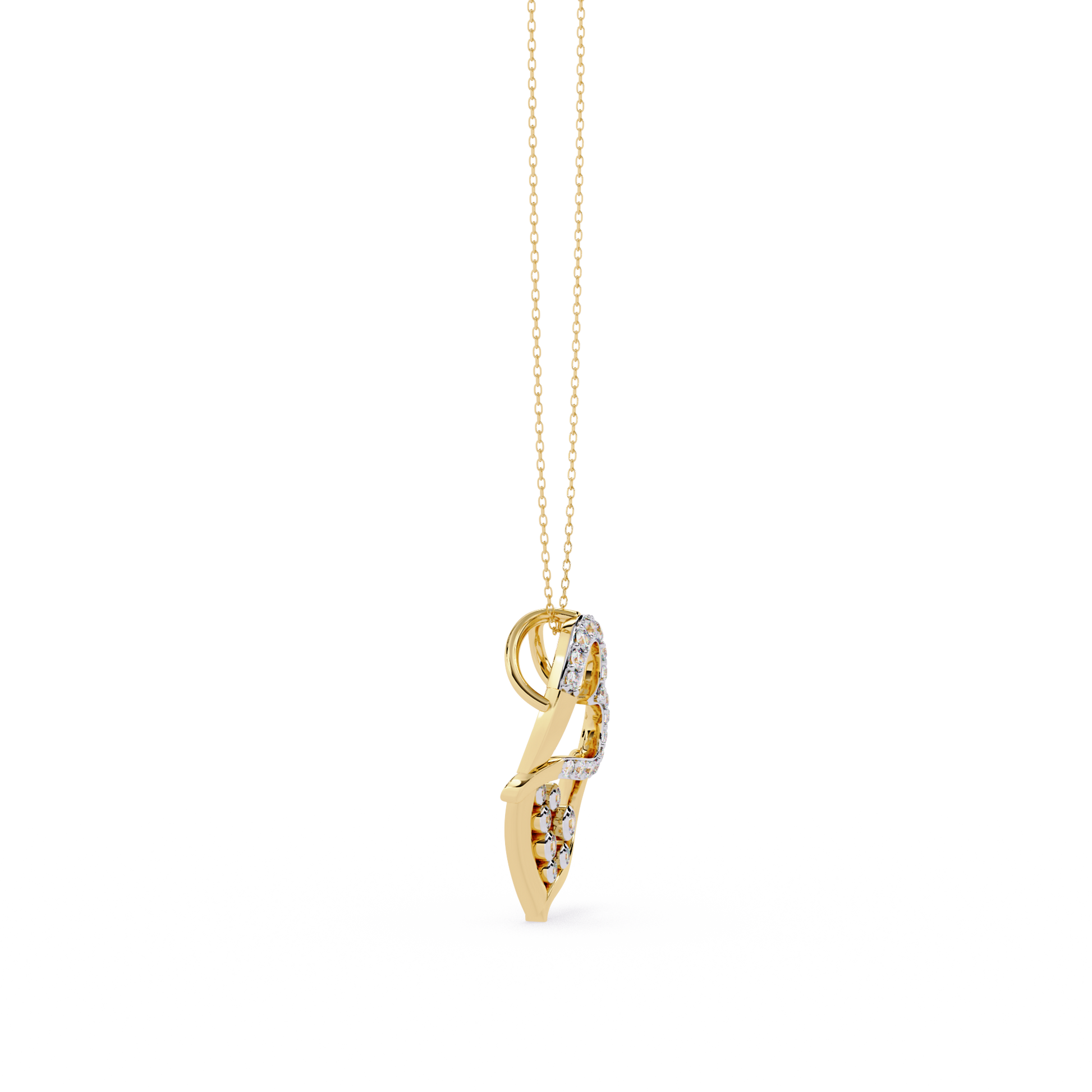 Premium Round Diamond Pendant – Elegant Solitaire Diamond in Gold