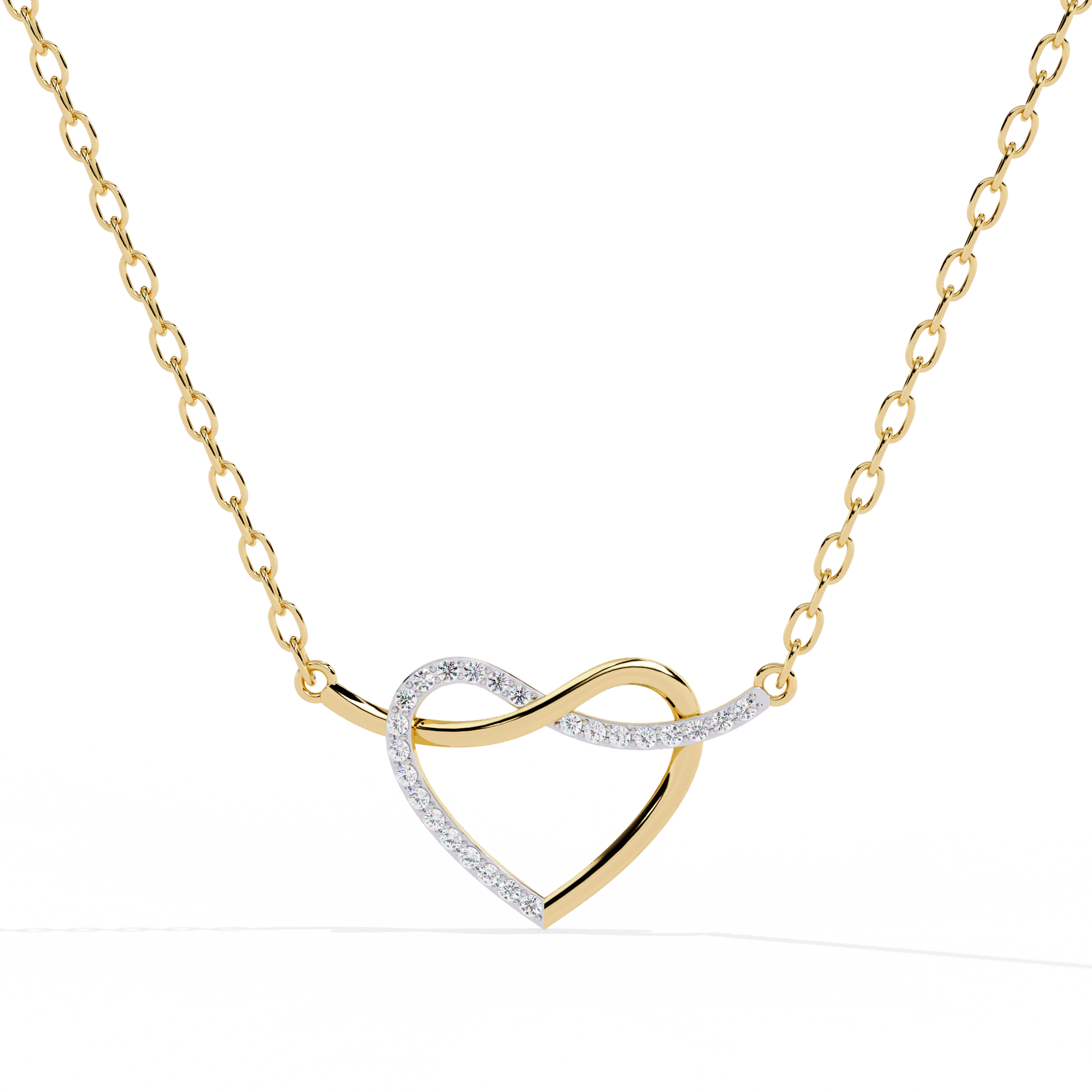 Premium Round Diamond Pendant – Elegant Solitaire Diamond in Gold