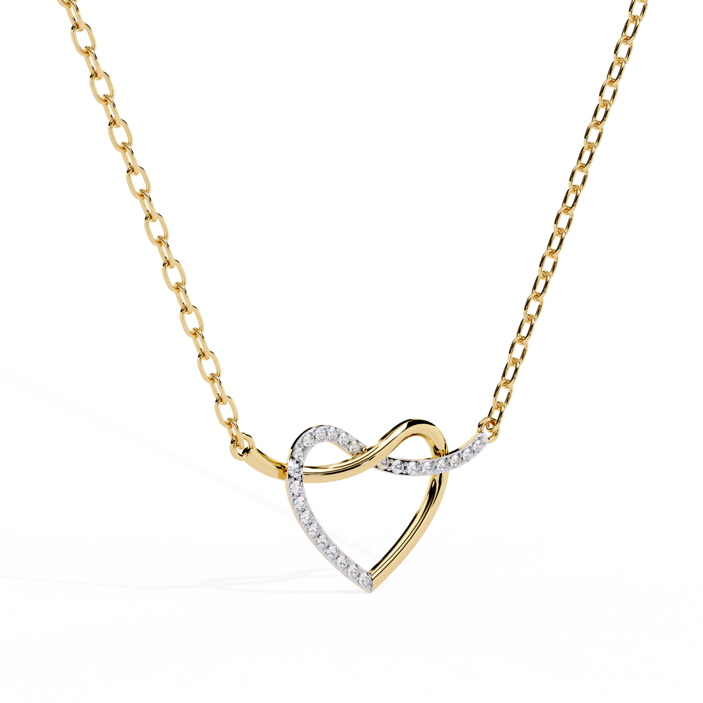 Premium Round Diamond Pendant – Elegant Solitaire Diamond in Gold