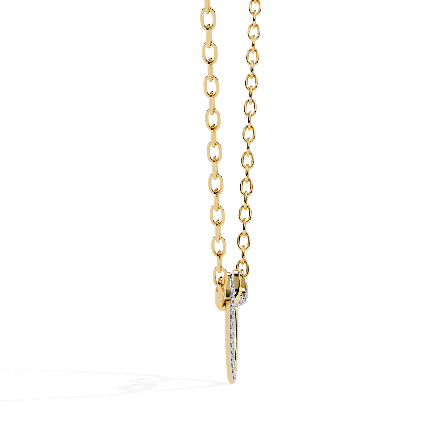 Premium Round Diamond Pendant – Elegant Solitaire Diamond in Gold