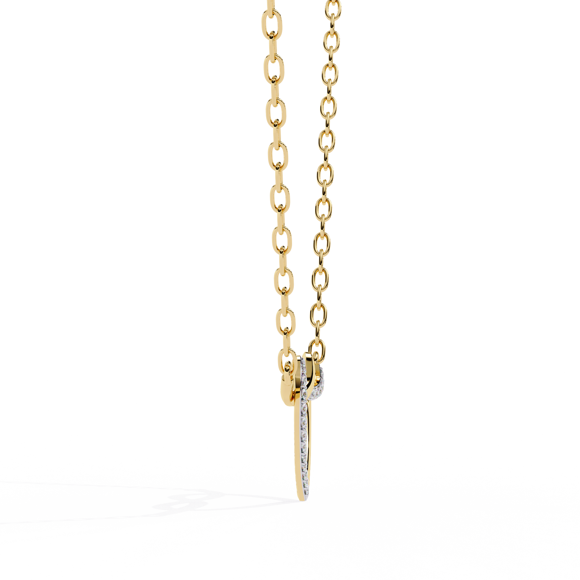 Premium Round Diamond Pendant – Elegant Solitaire Diamond in Gold