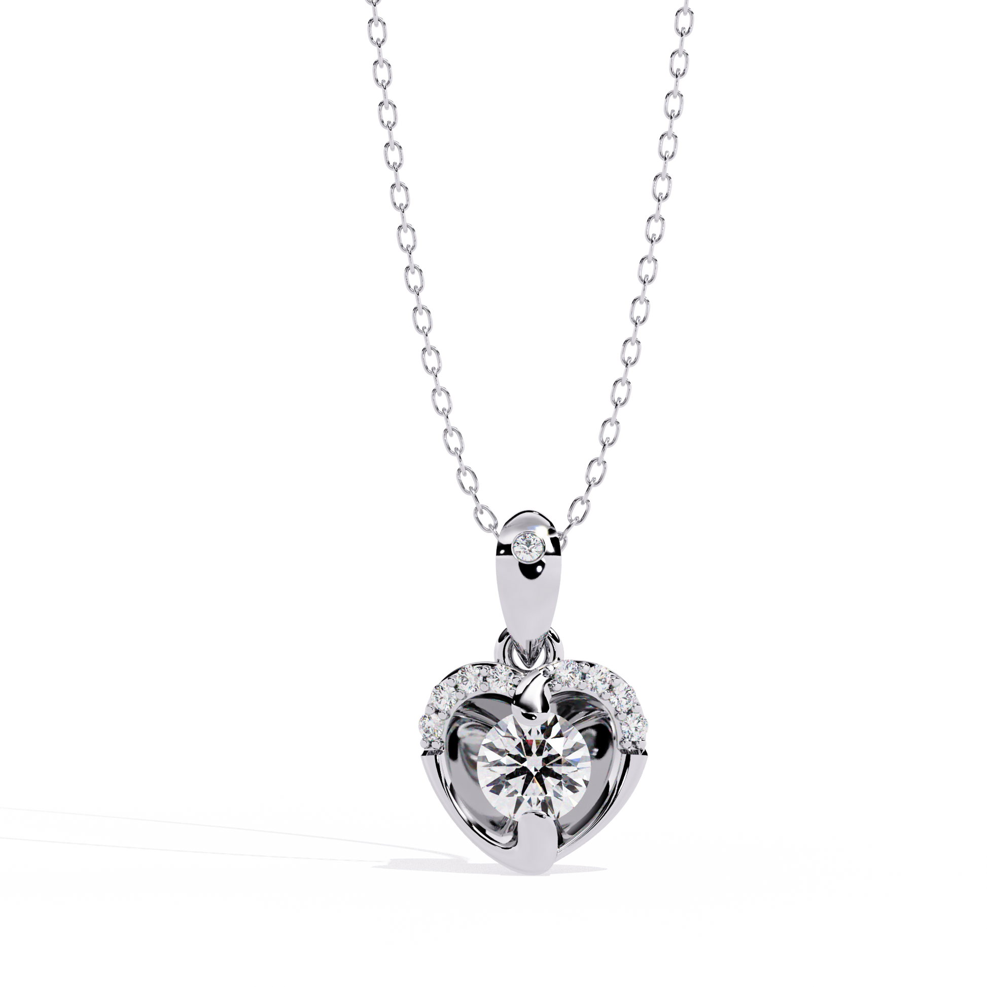 Premium Round Diamond Pendant – Brilliant Round Cut Diamonds in Gold