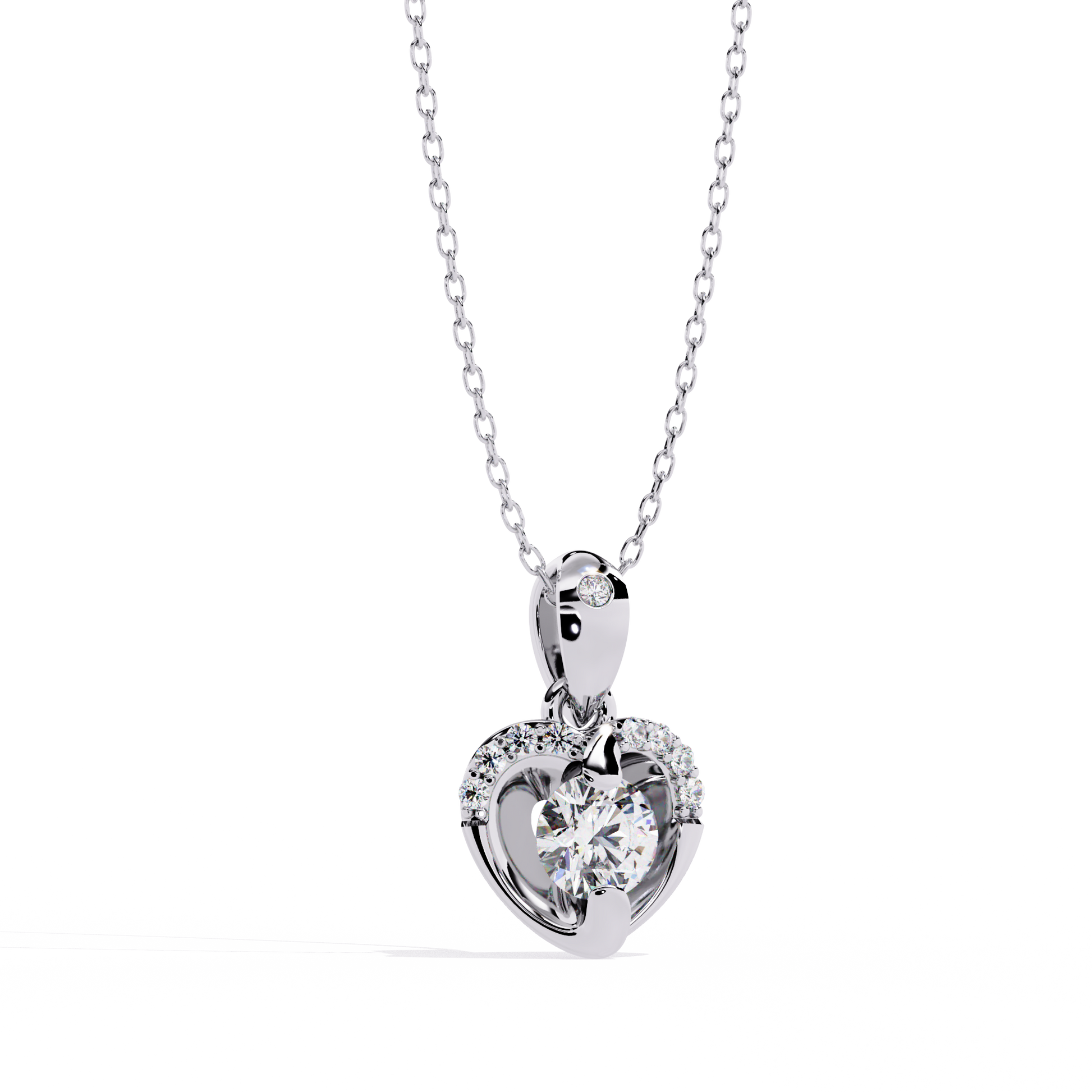 Premium Round Diamond Pendant – Brilliant Round Cut Diamonds in Gold