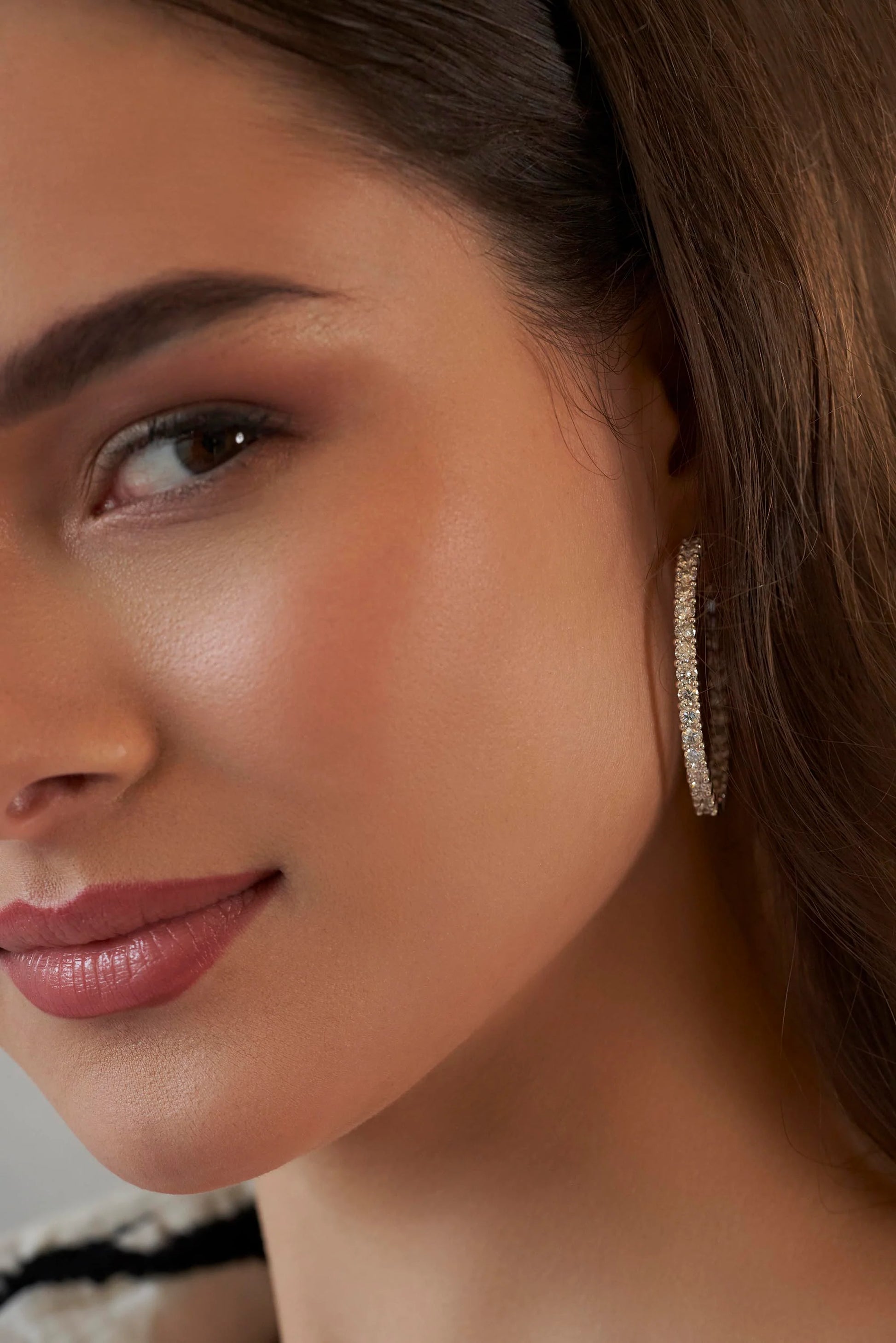 Diamond Hoops Earring