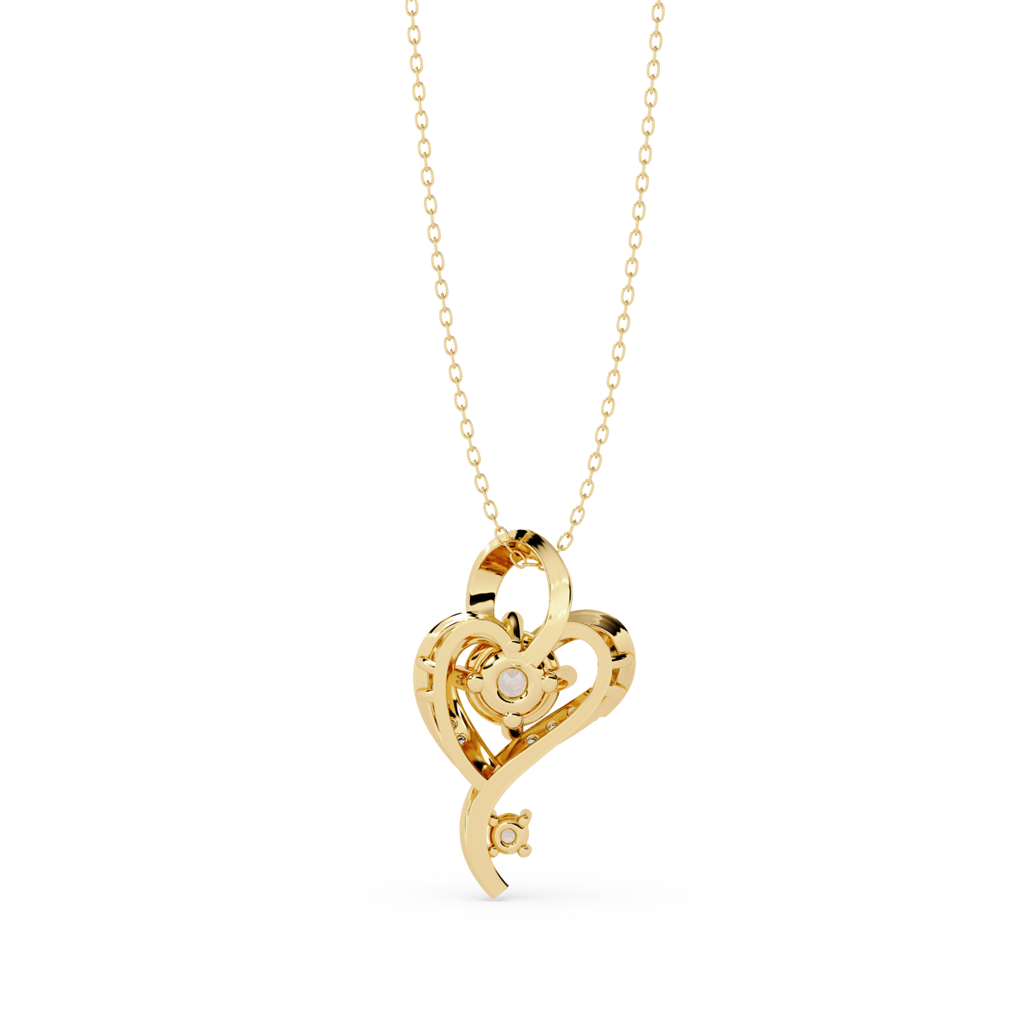 Premium Round Diamond Pendant – Brilliant Round Cut Diamonds in Gold