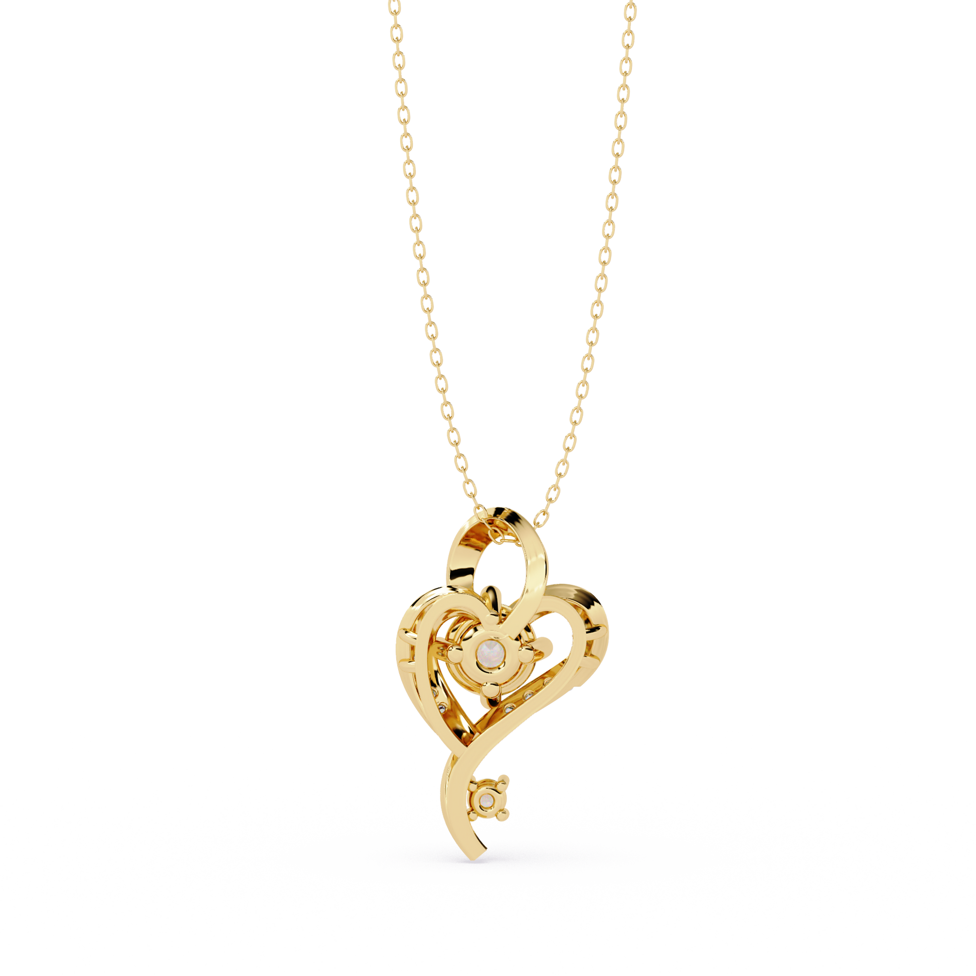 Premium Round Diamond Pendant – Brilliant Round Cut Diamonds in Gold