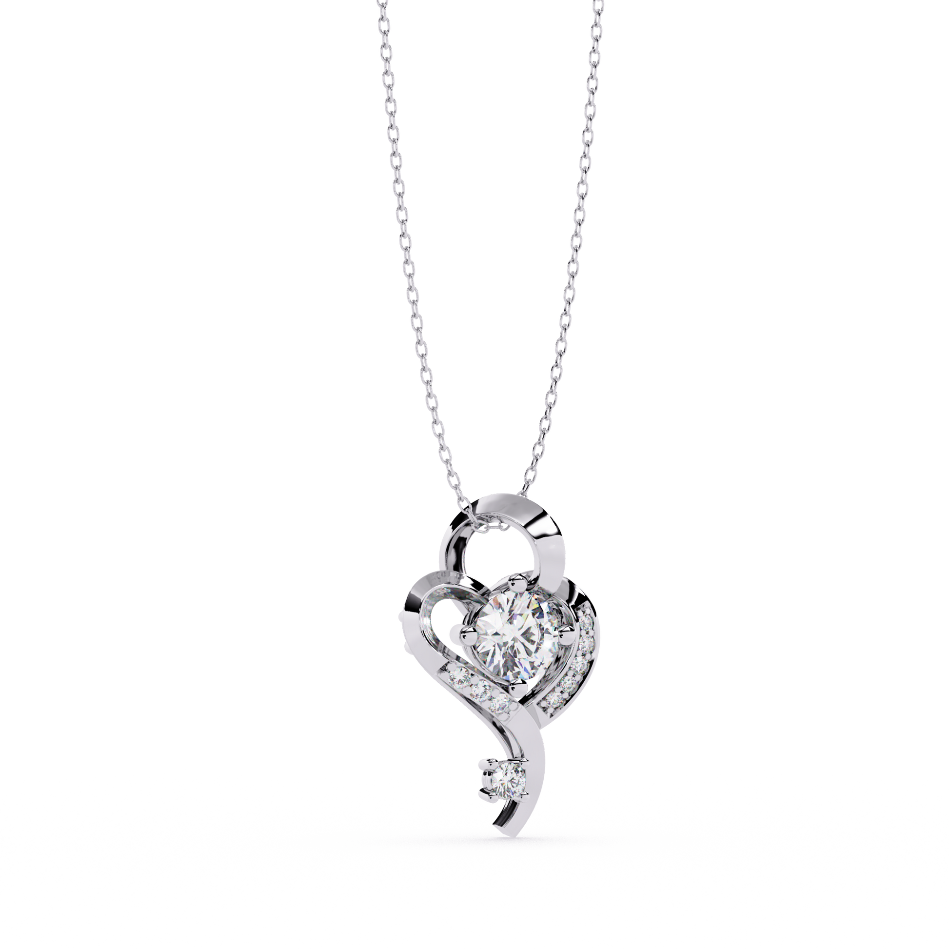 Premium Round Diamond Pendant – Brilliant Round Cut Diamonds in Gold