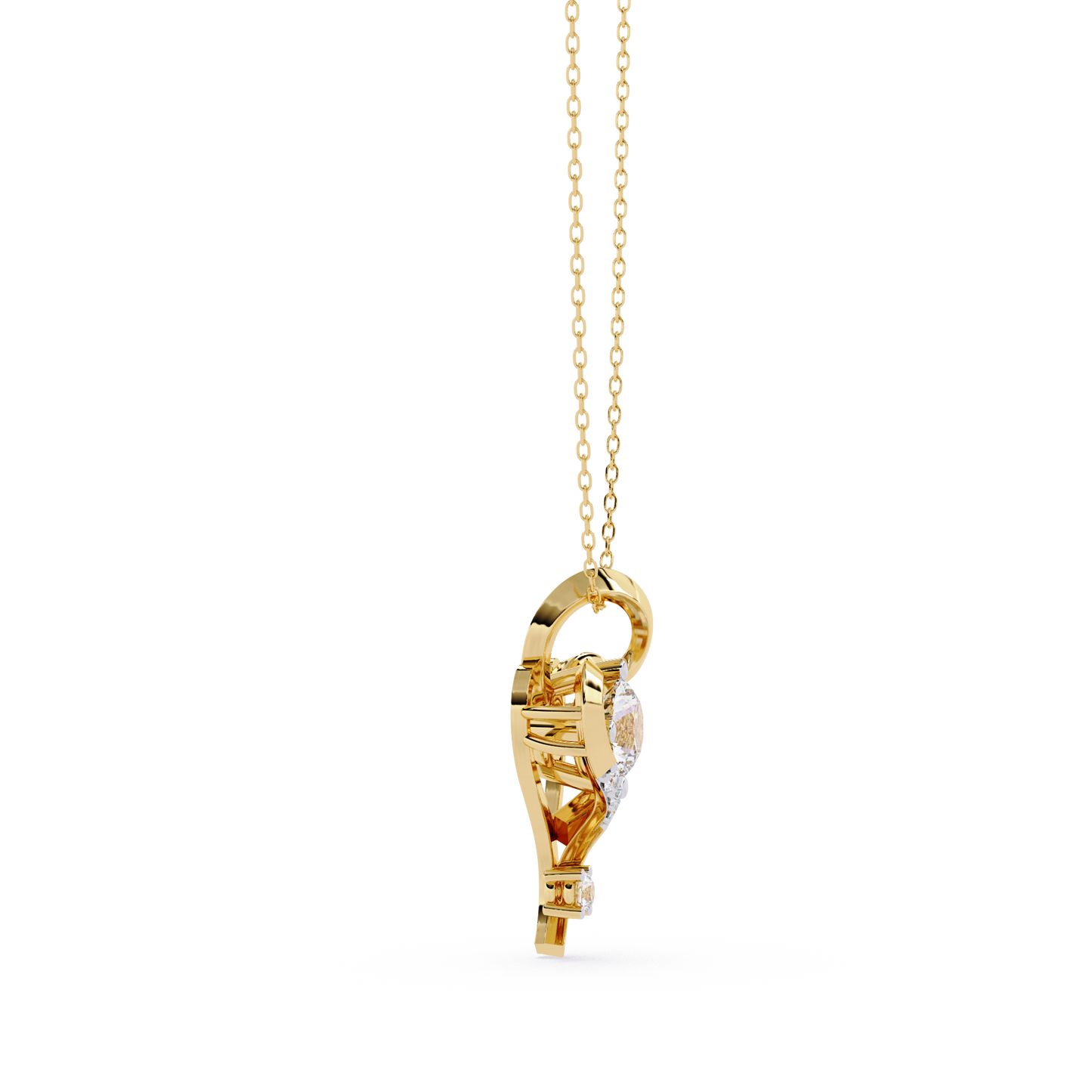 Premium Round Diamond Pendant – Brilliant Round Cut Diamonds in Gold